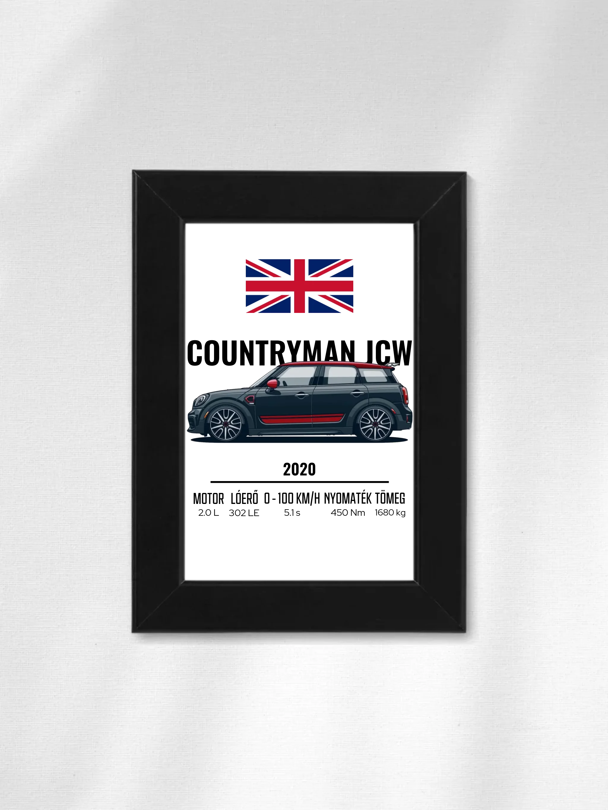 Autó illusztráció - Countryman JCW 2. - Falikép