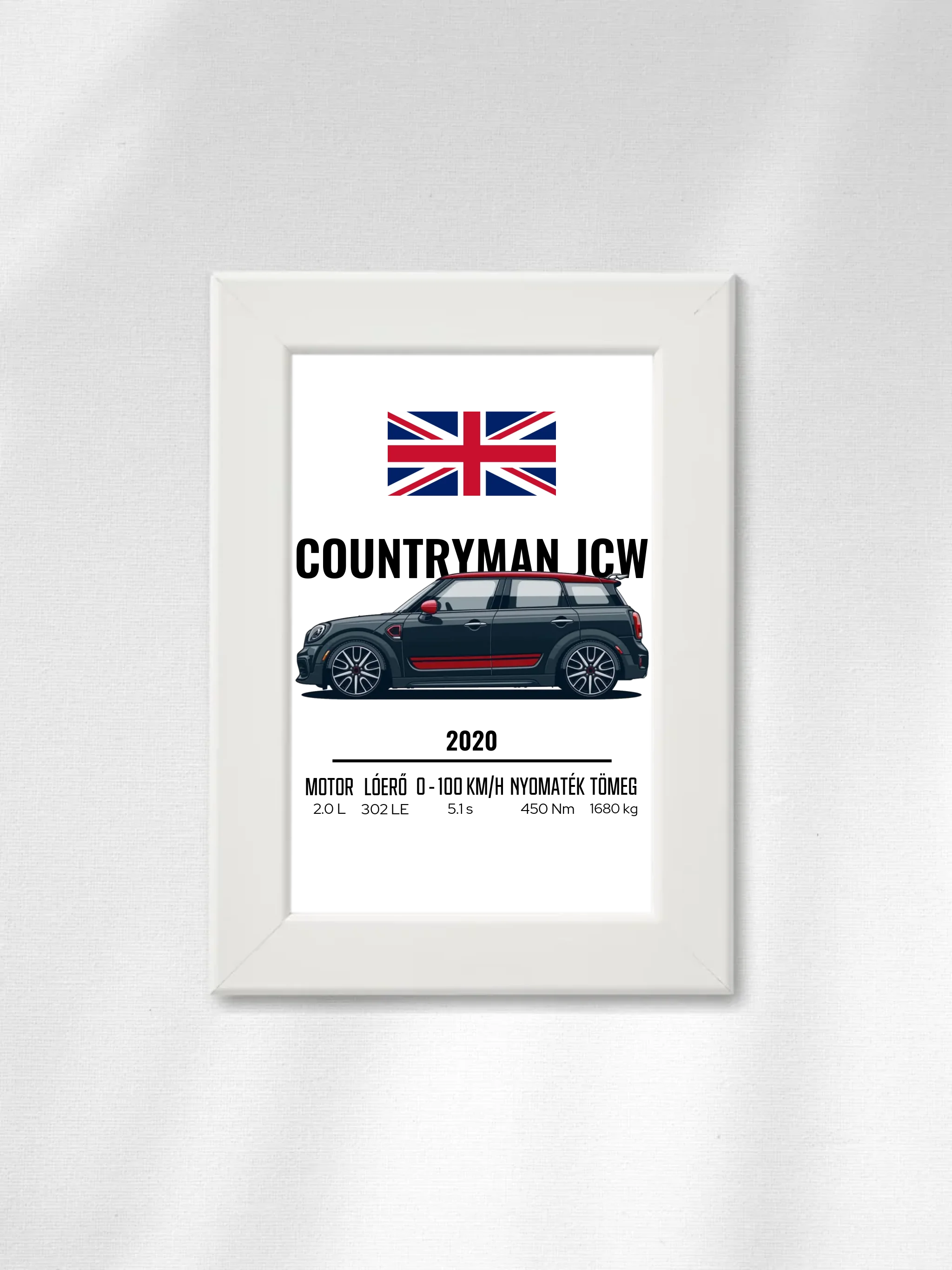 Autó illusztráció - Countryman JCW 2. - Falikép