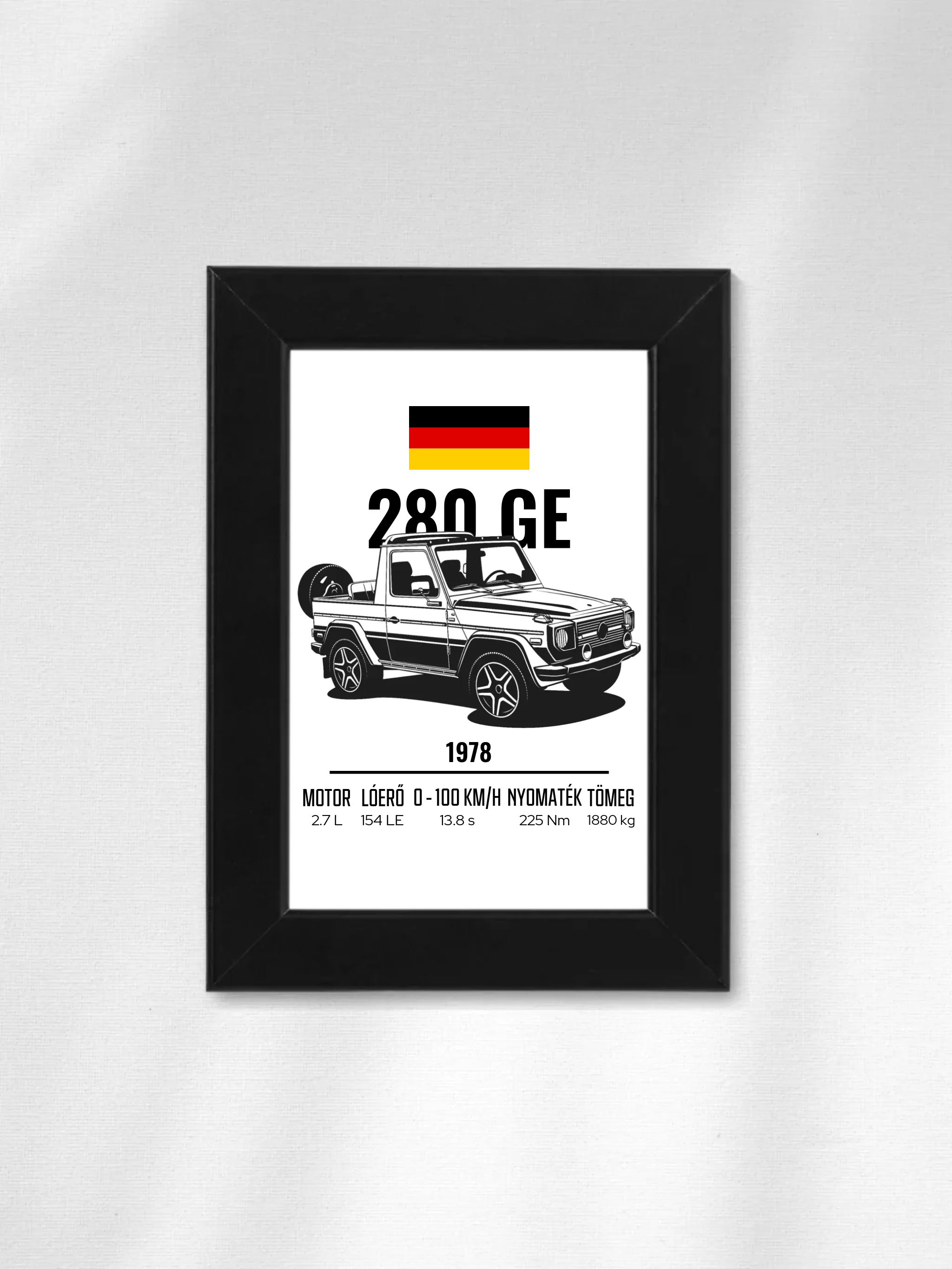 Autó illusztráció - 280GE 53. - Falikép