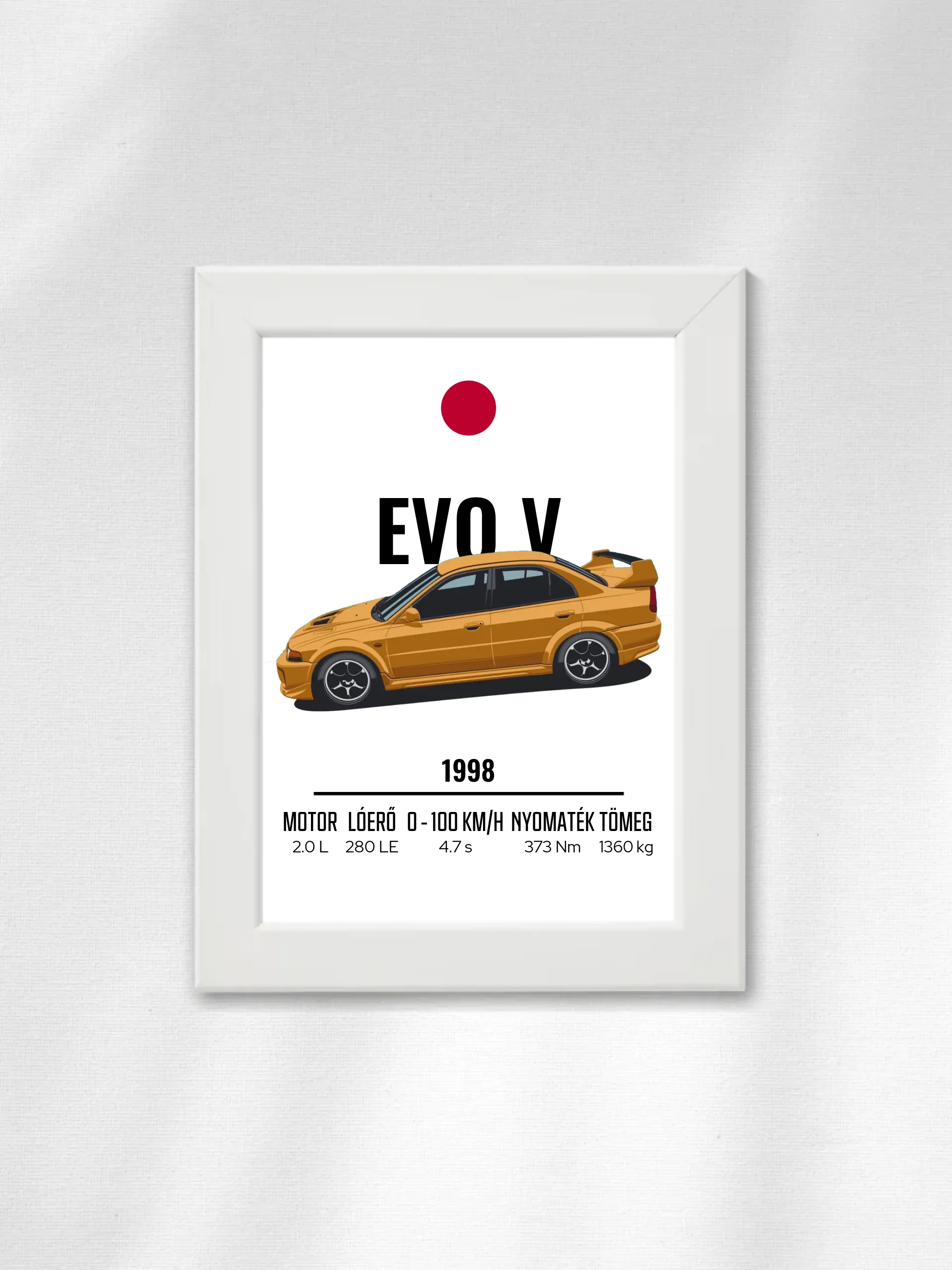 Autó illusztráció - EVO V 2. - Falikép
