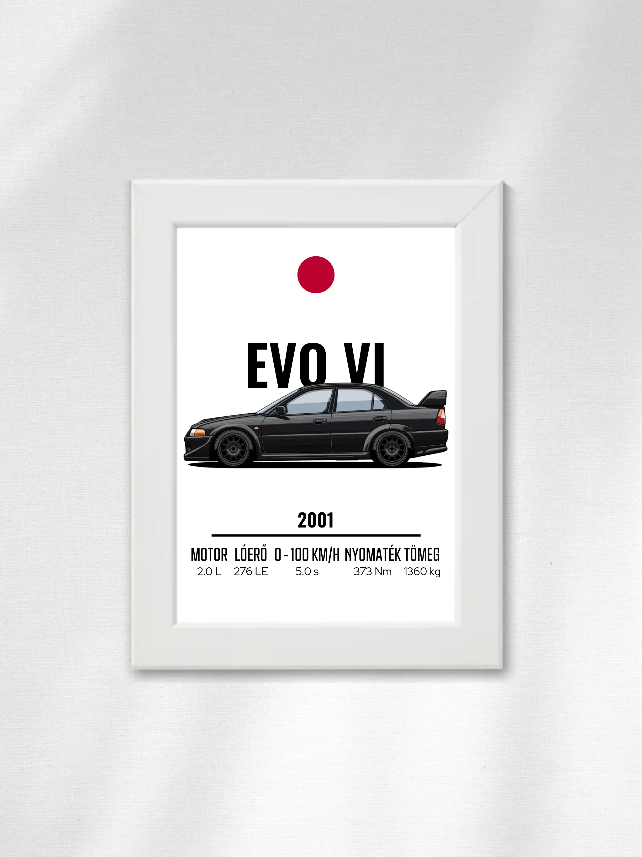 Autó illusztráció - EVO VI 3. - Falikép