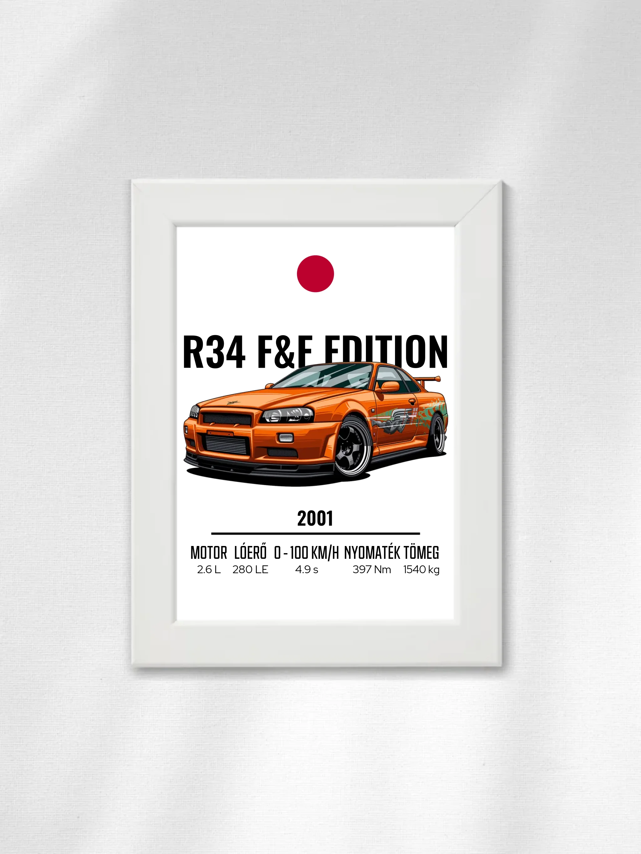 Autó illusztráció - R34 F&F EDITION 1. - Falikép