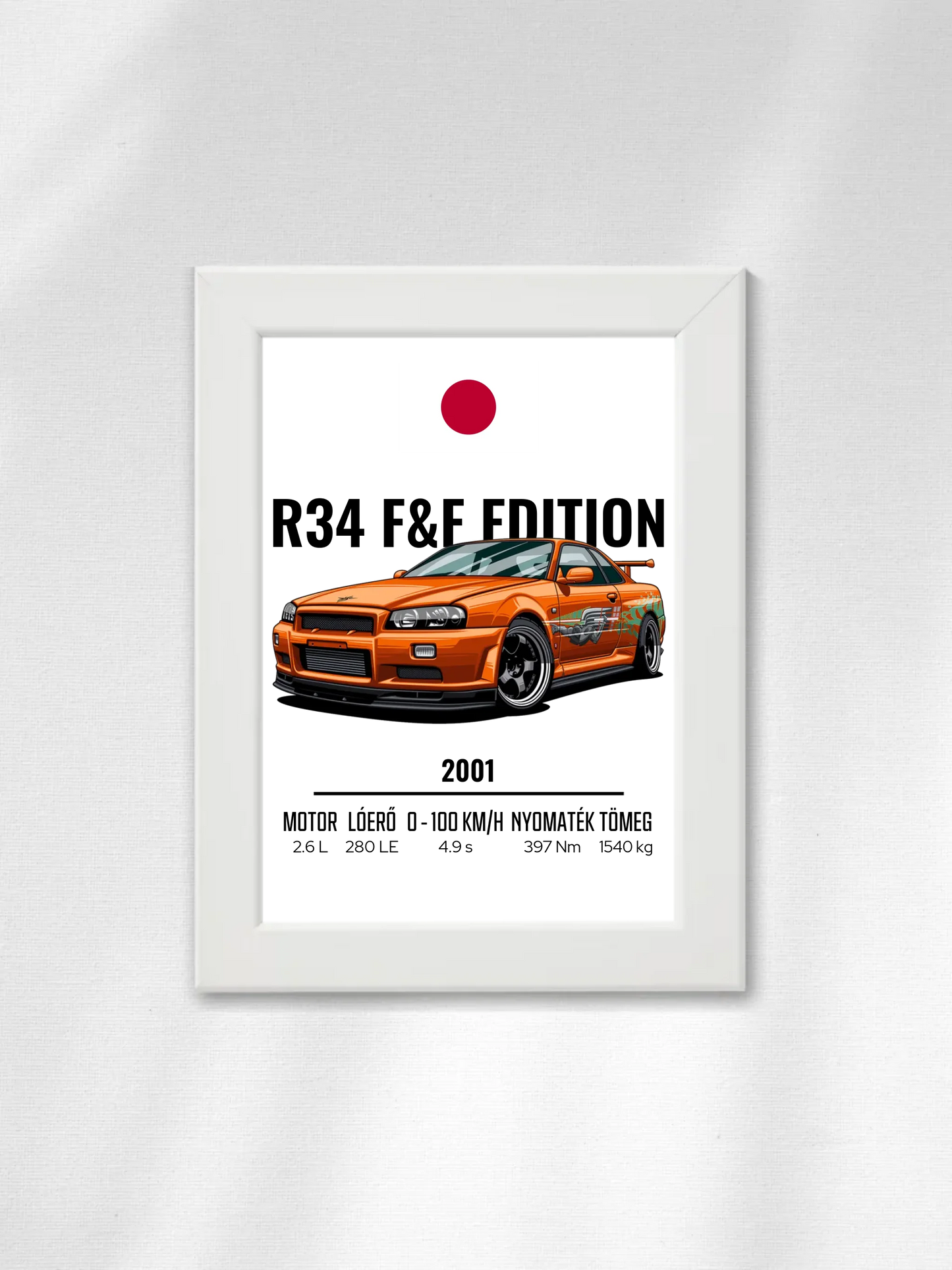 Autó illusztráció - R34 F&F EDITION 1. - Falikép