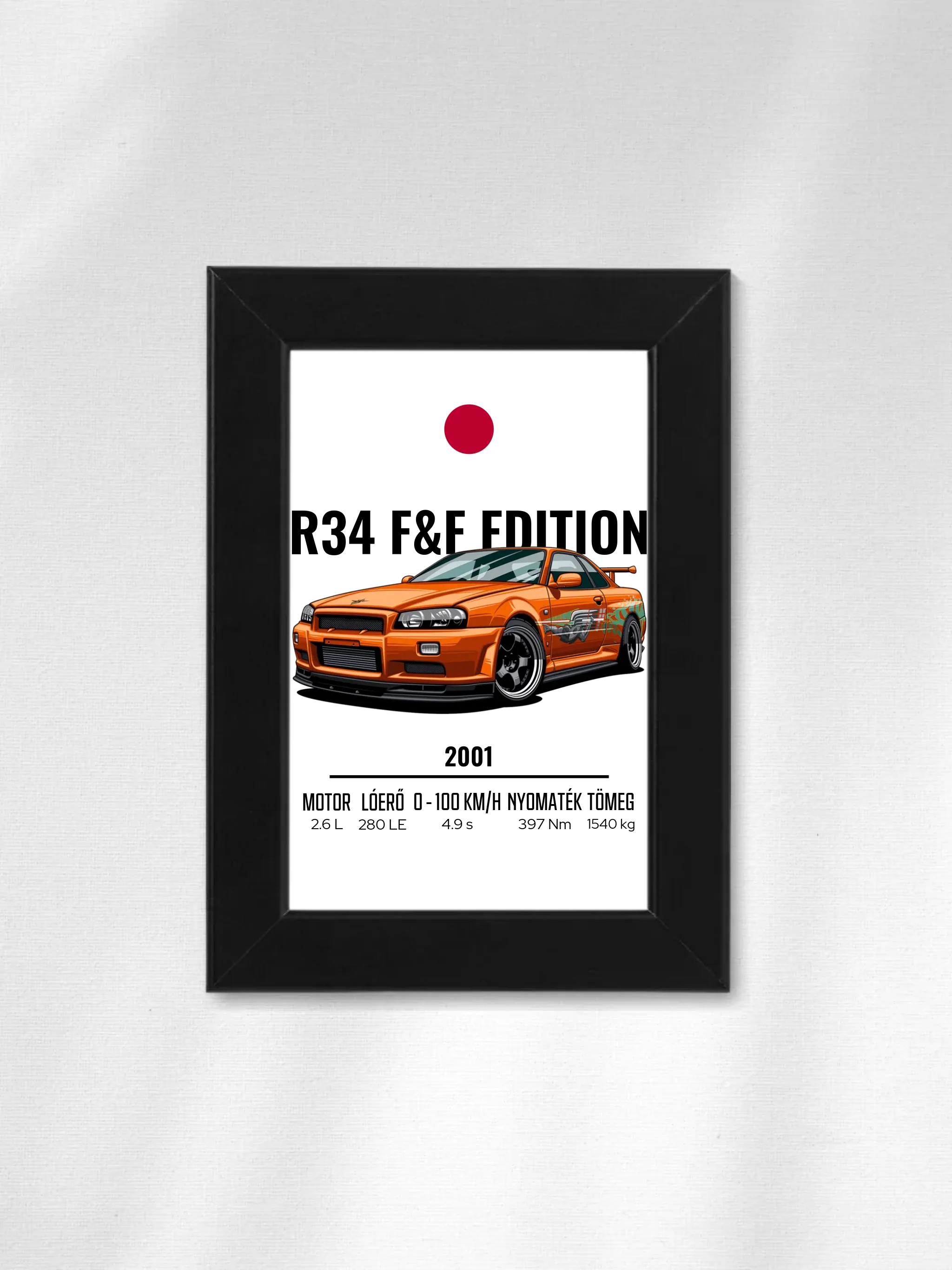 Autó illusztráció - R34 F&F EDITION 1. - Falikép