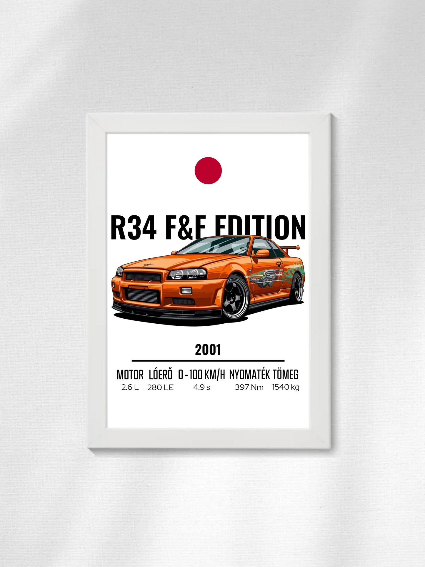 Autó illusztráció - R34 F&F EDITION 1. - Falikép