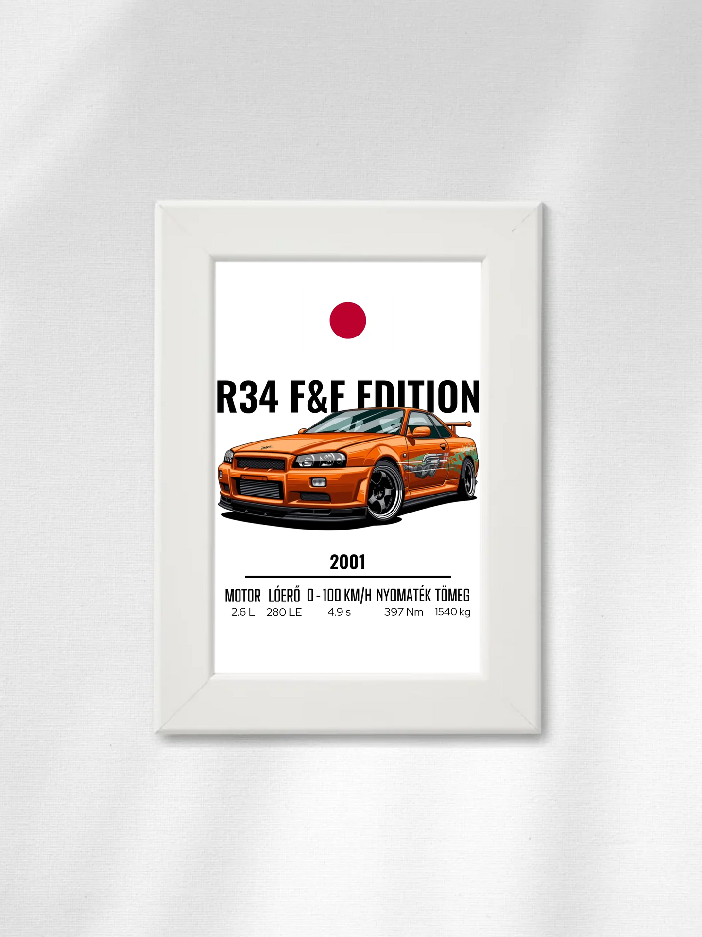 Autó illusztráció - R34 F&F EDITION 1. - Falikép