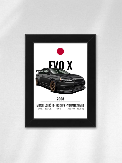 Autó illusztráció - EVO X 7. - Falikép