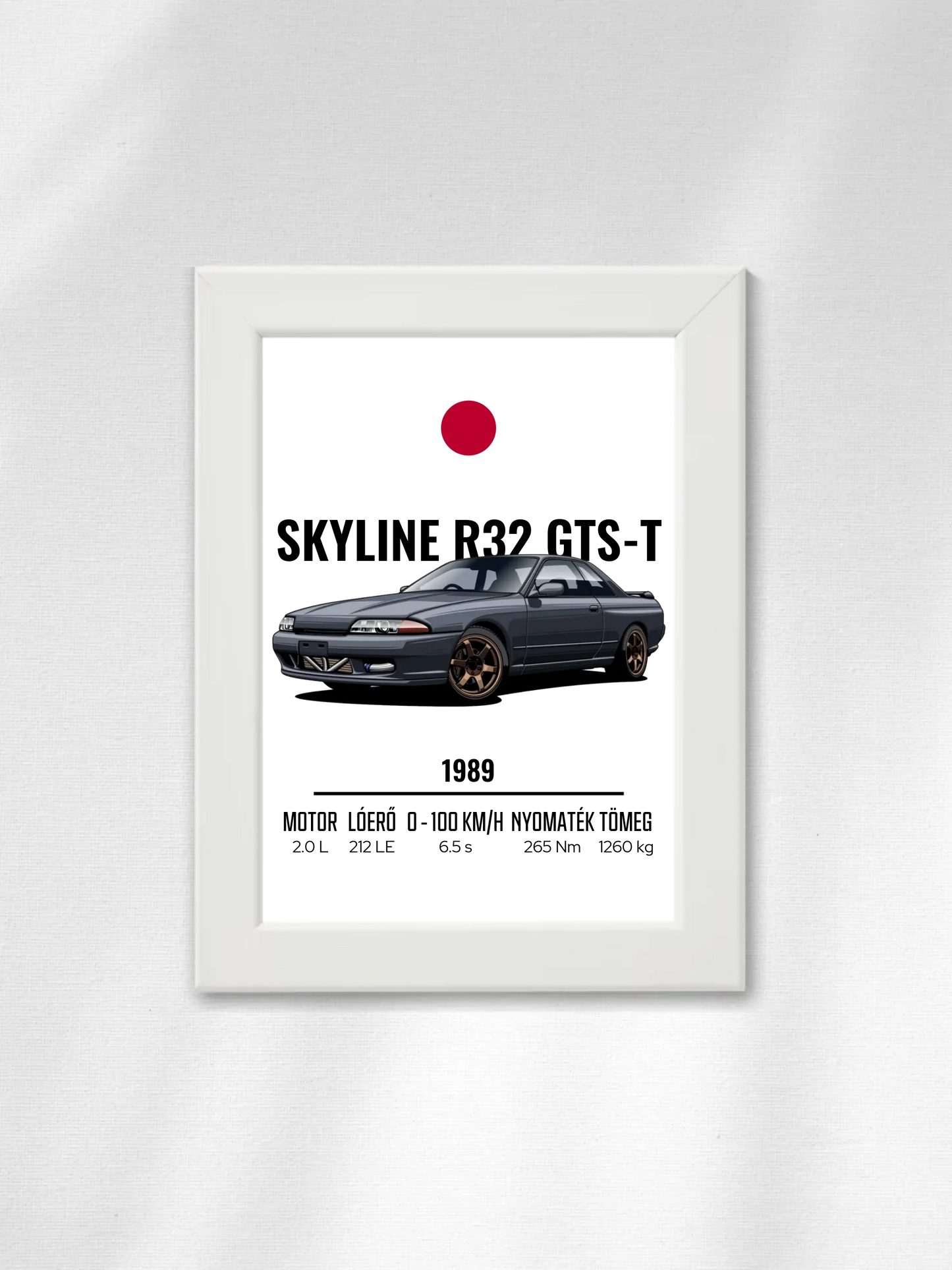 Autó illusztráció - Skyline R32 GTS-T 3. - Falikép