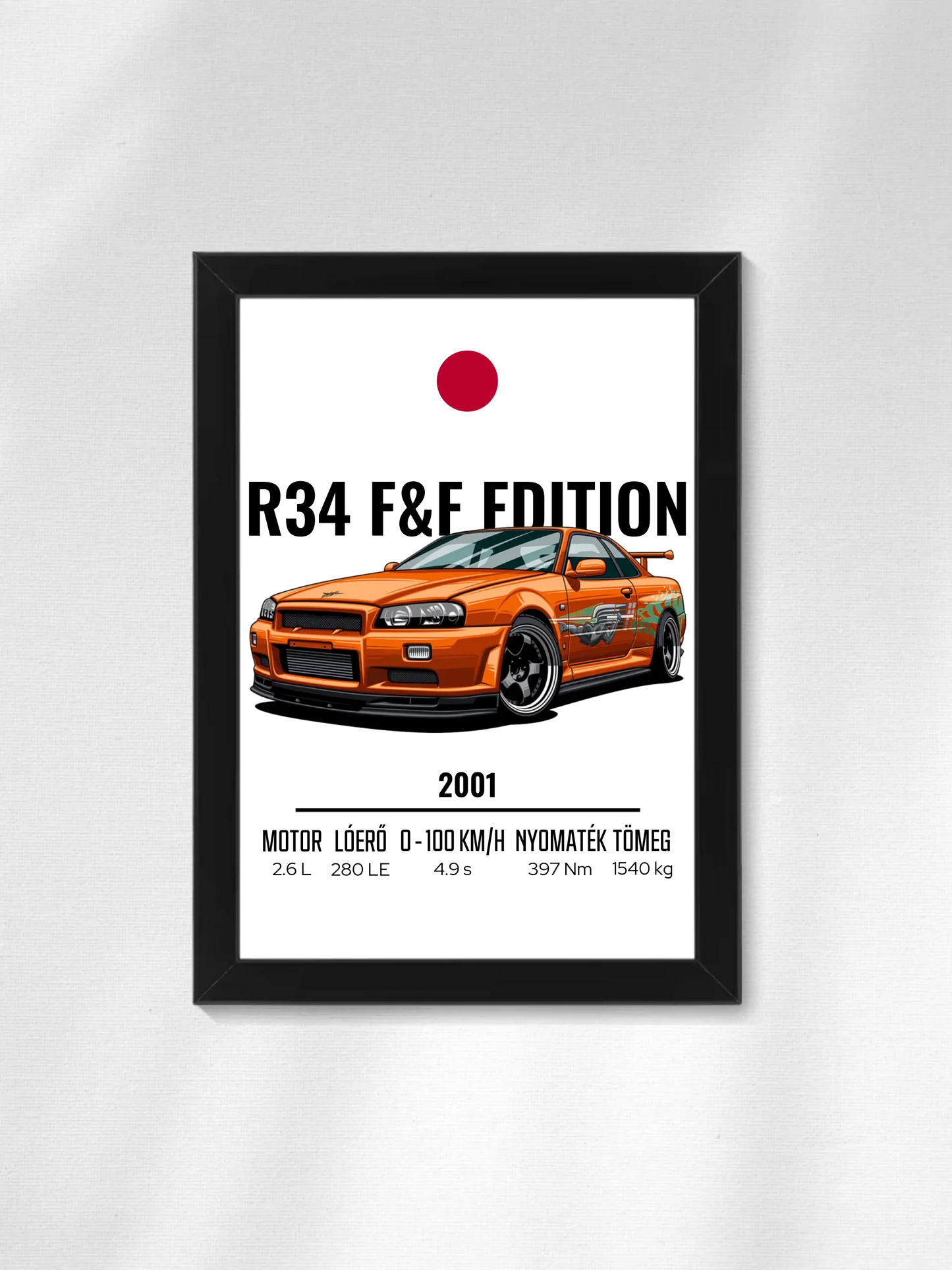 Autó illusztráció - R34 F&F EDITION 1. - Falikép