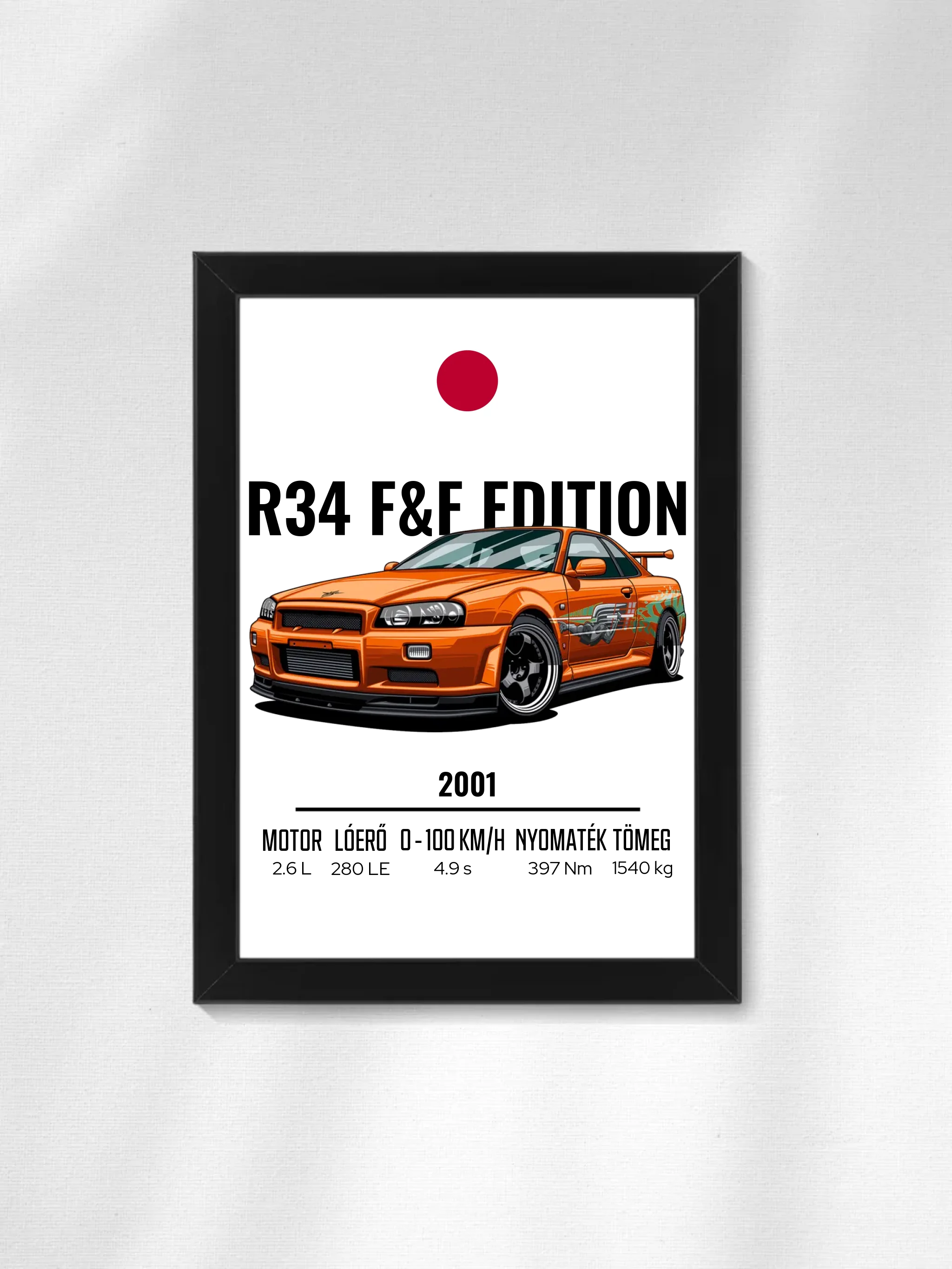 Autó illusztráció - R34 F&F EDITION 1. - Falikép