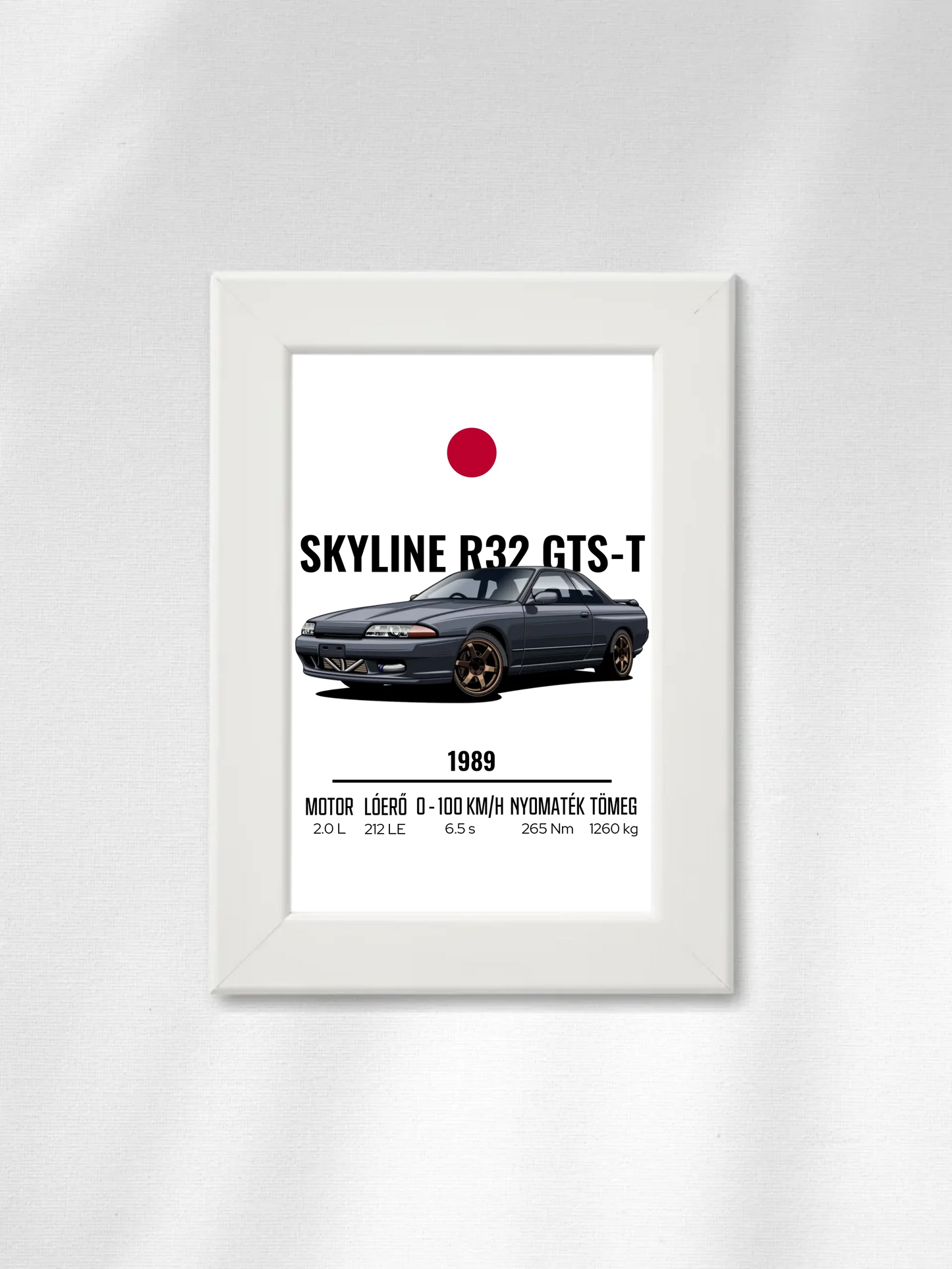 Autó illusztráció - Skyline R32 GTS-T 3. - Falikép