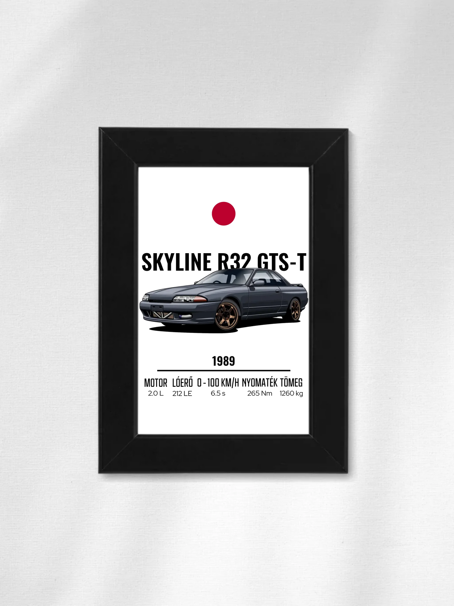 Autó illusztráció - Skyline R32 GTS-T 3. - Falikép