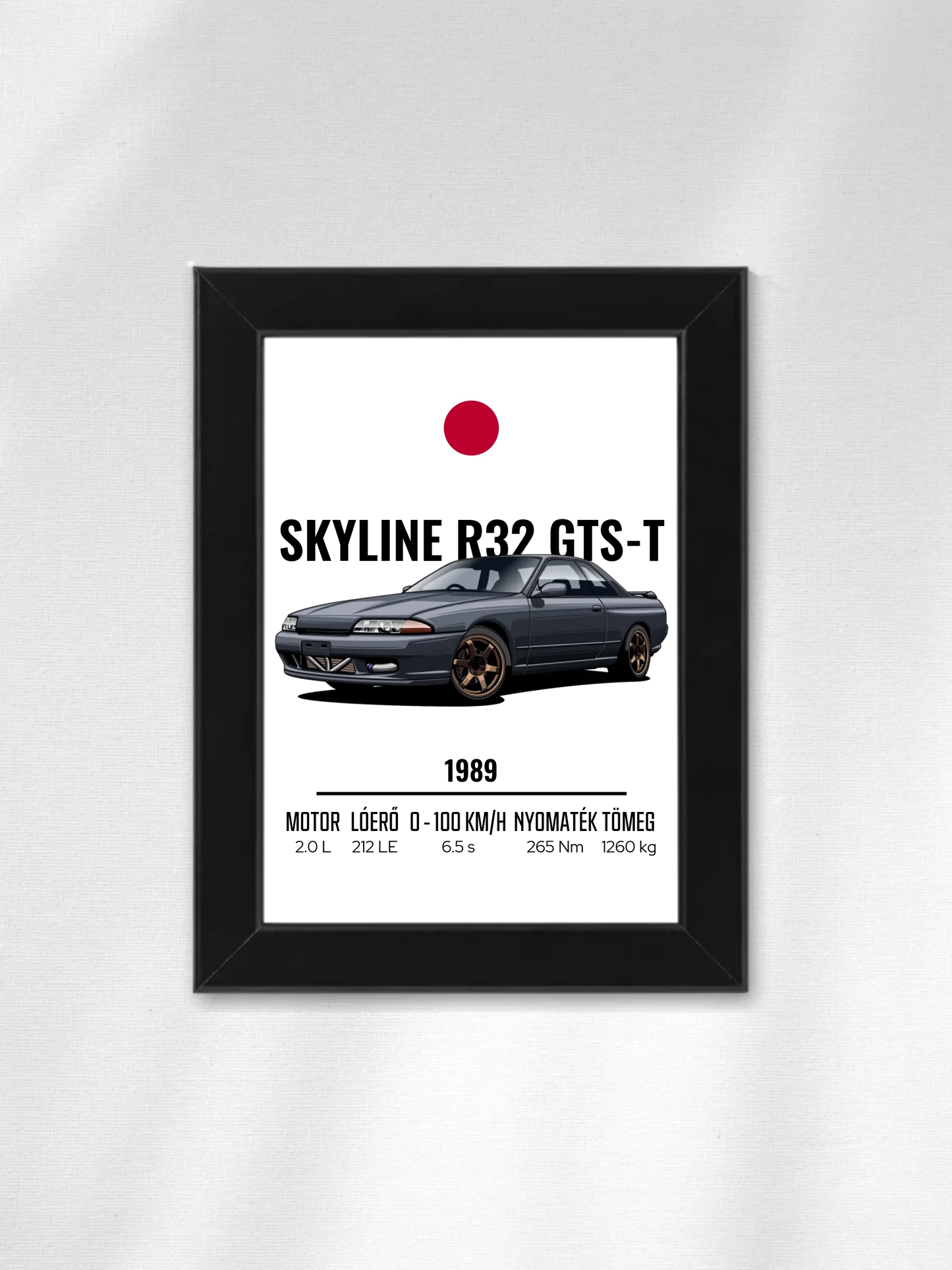 Autó illusztráció - Skyline R32 GTS-T 3. - Falikép