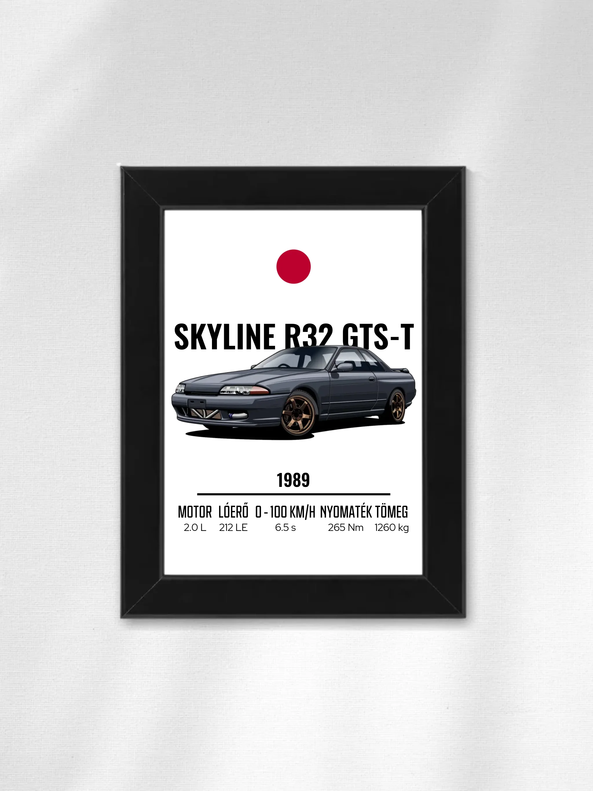 Autó illusztráció - Skyline R32 GTS-T 3. - Falikép