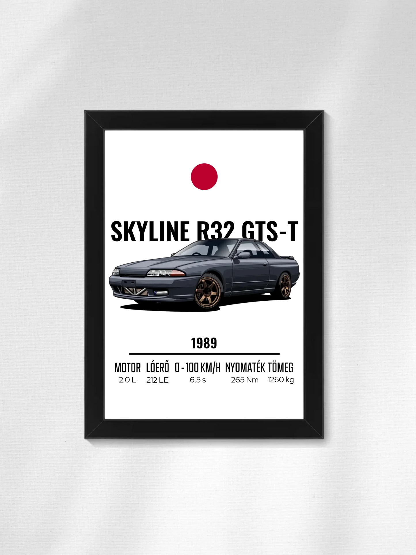 Autó illusztráció - Skyline R32 GTS-T 3. - Falikép