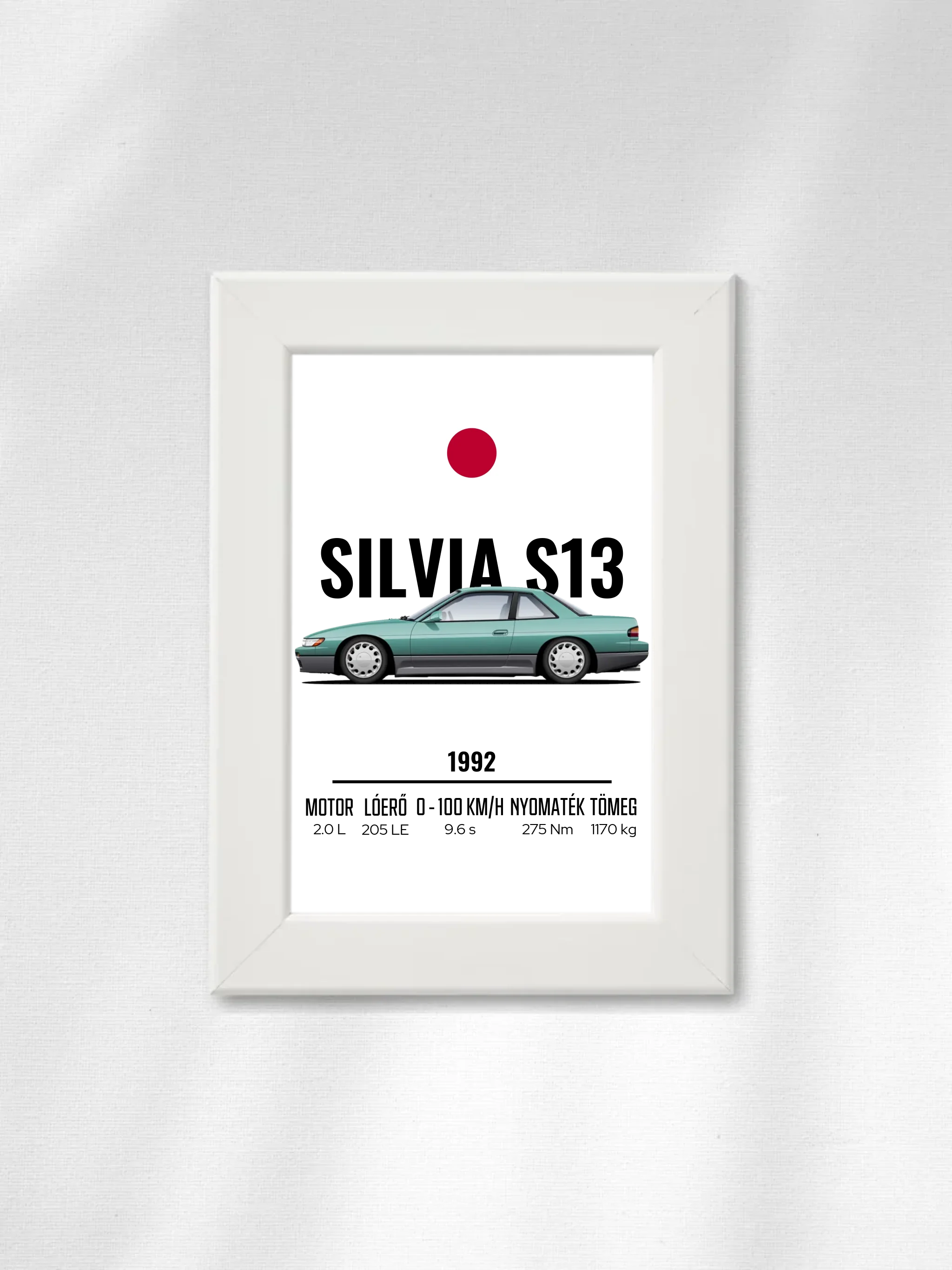 Autó illusztráció - Silvia S13 6. - Falikép