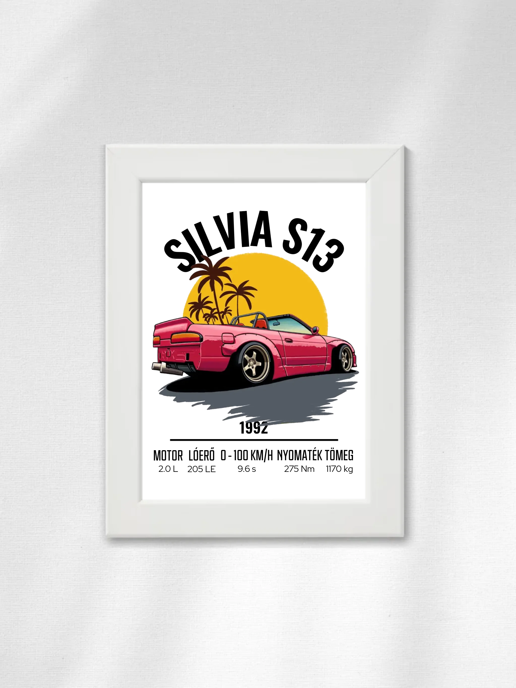 Autó illusztráció - Silvia S13 7. - Falikép