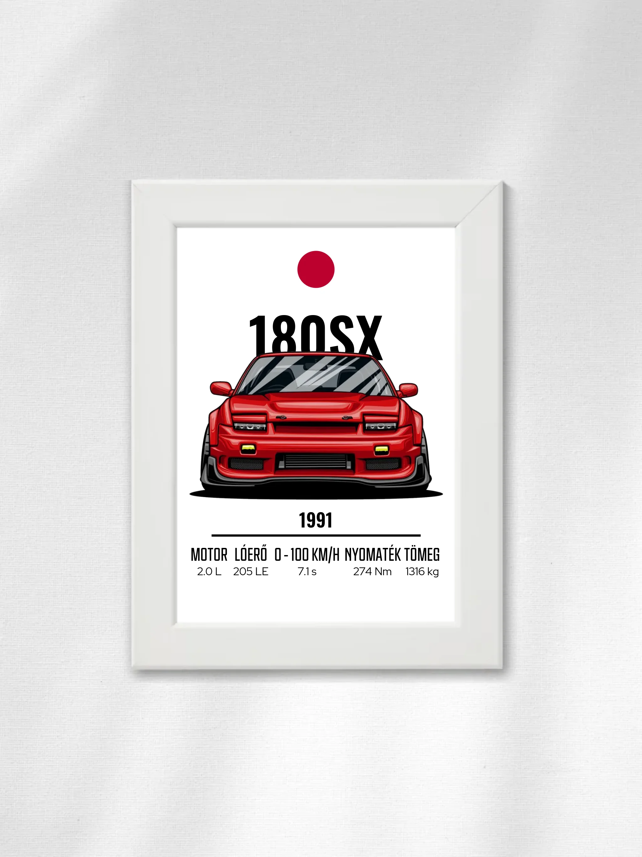 Autó illusztráció - 180SX 10. - Falikép