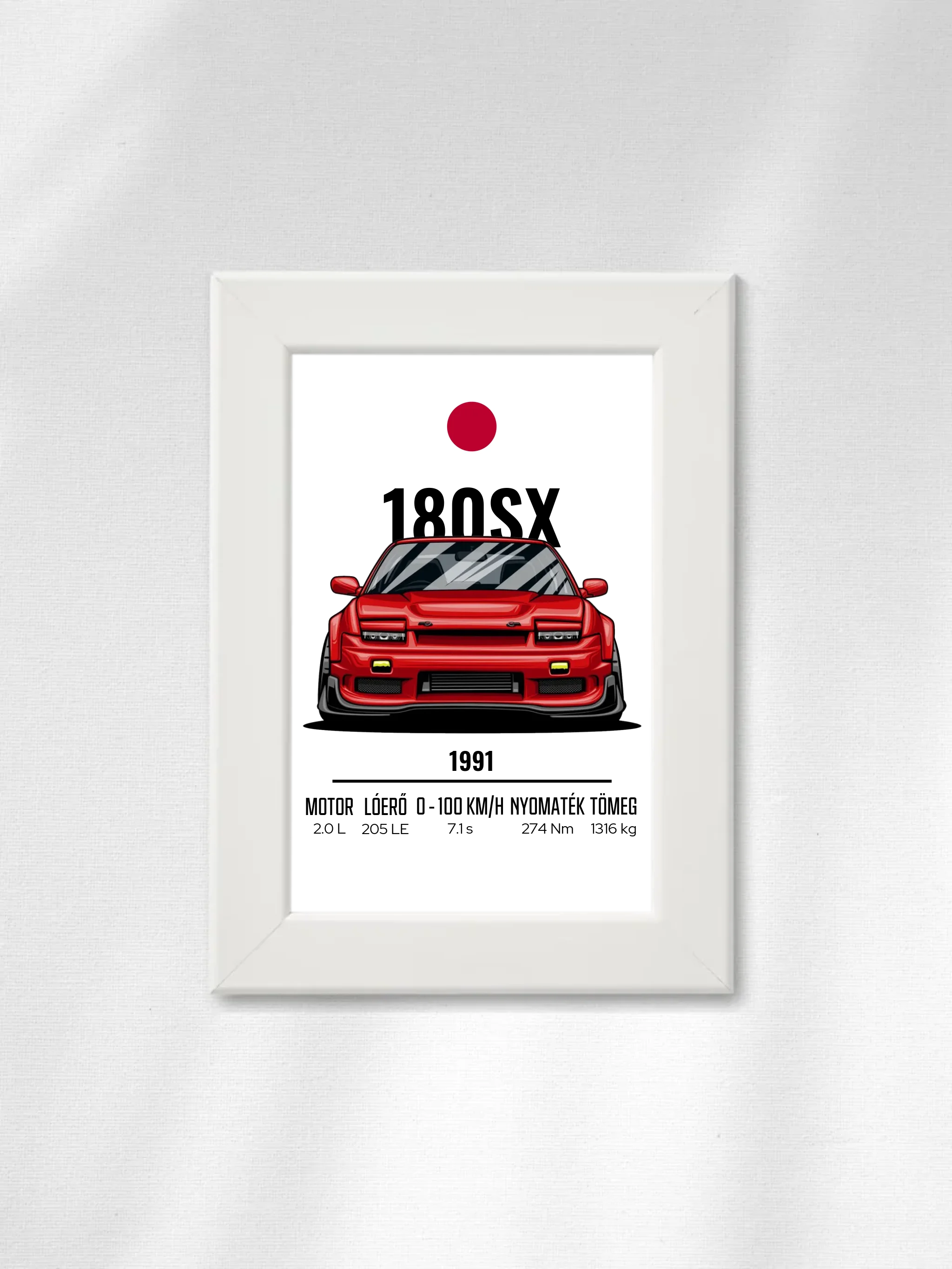 Autó illusztráció - 180SX 10. - Falikép