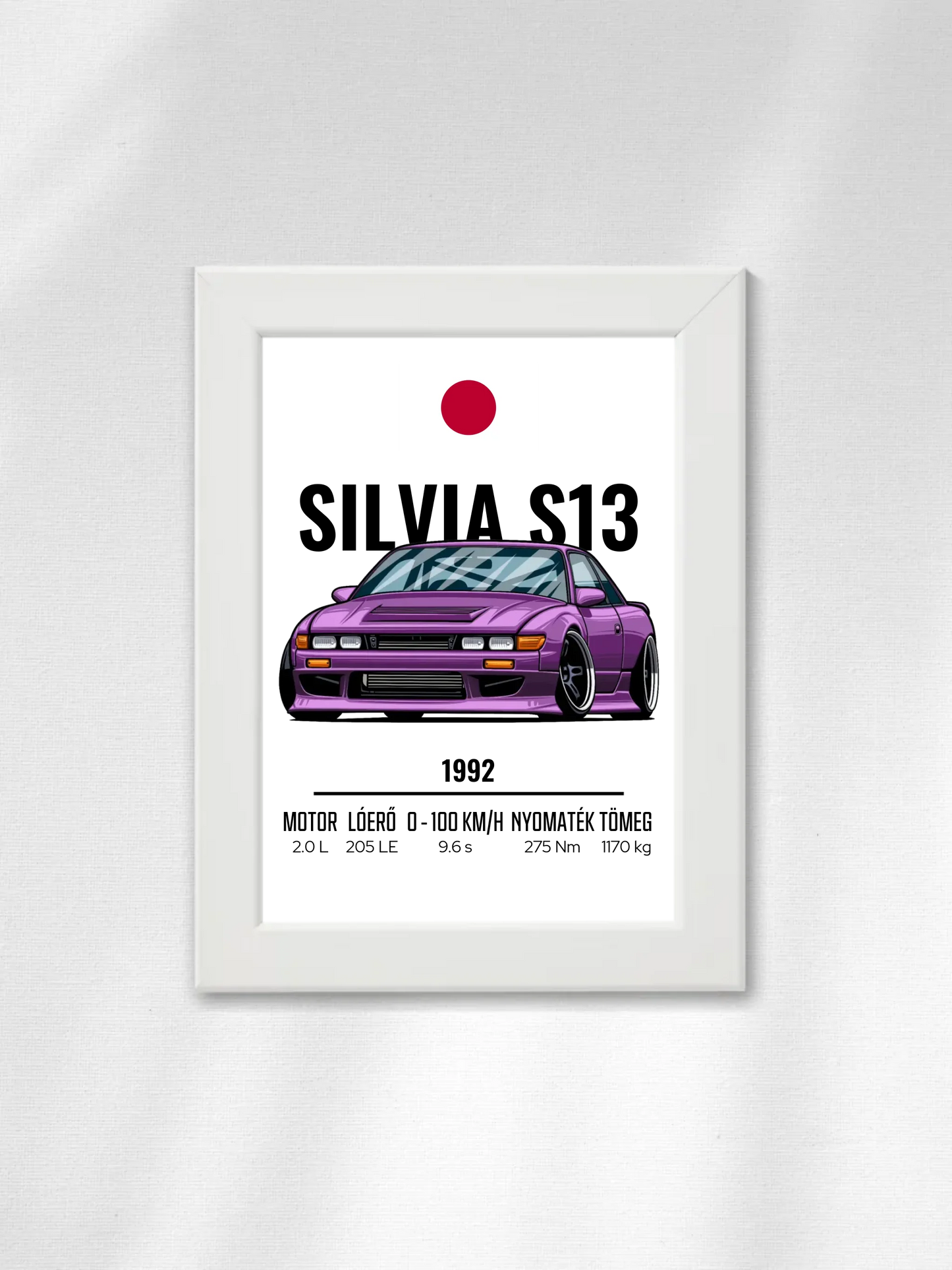 Autó illusztráció - Silvia S13 13. - Falikép