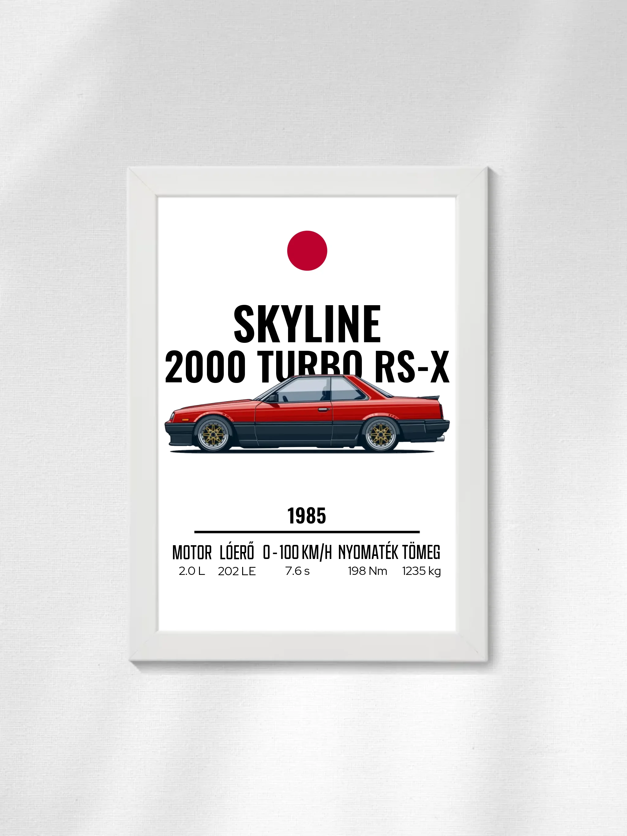 Autó illusztráció - Skyline 2000 Turbo RS-X 15. - Falikép