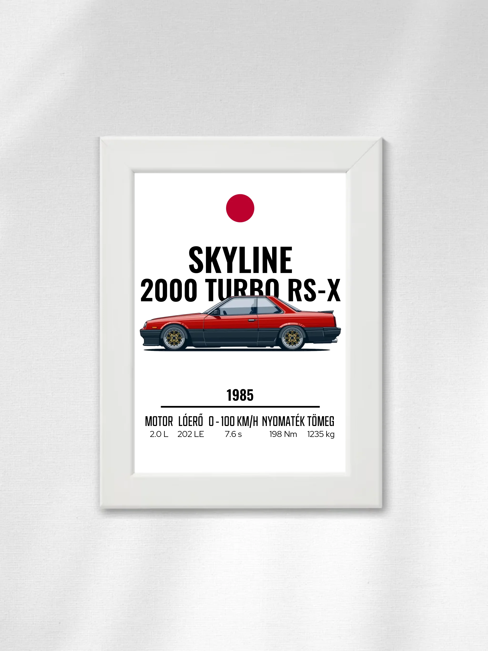 Autó illusztráció - Skyline 2000 Turbo RS-X 15. - Falikép