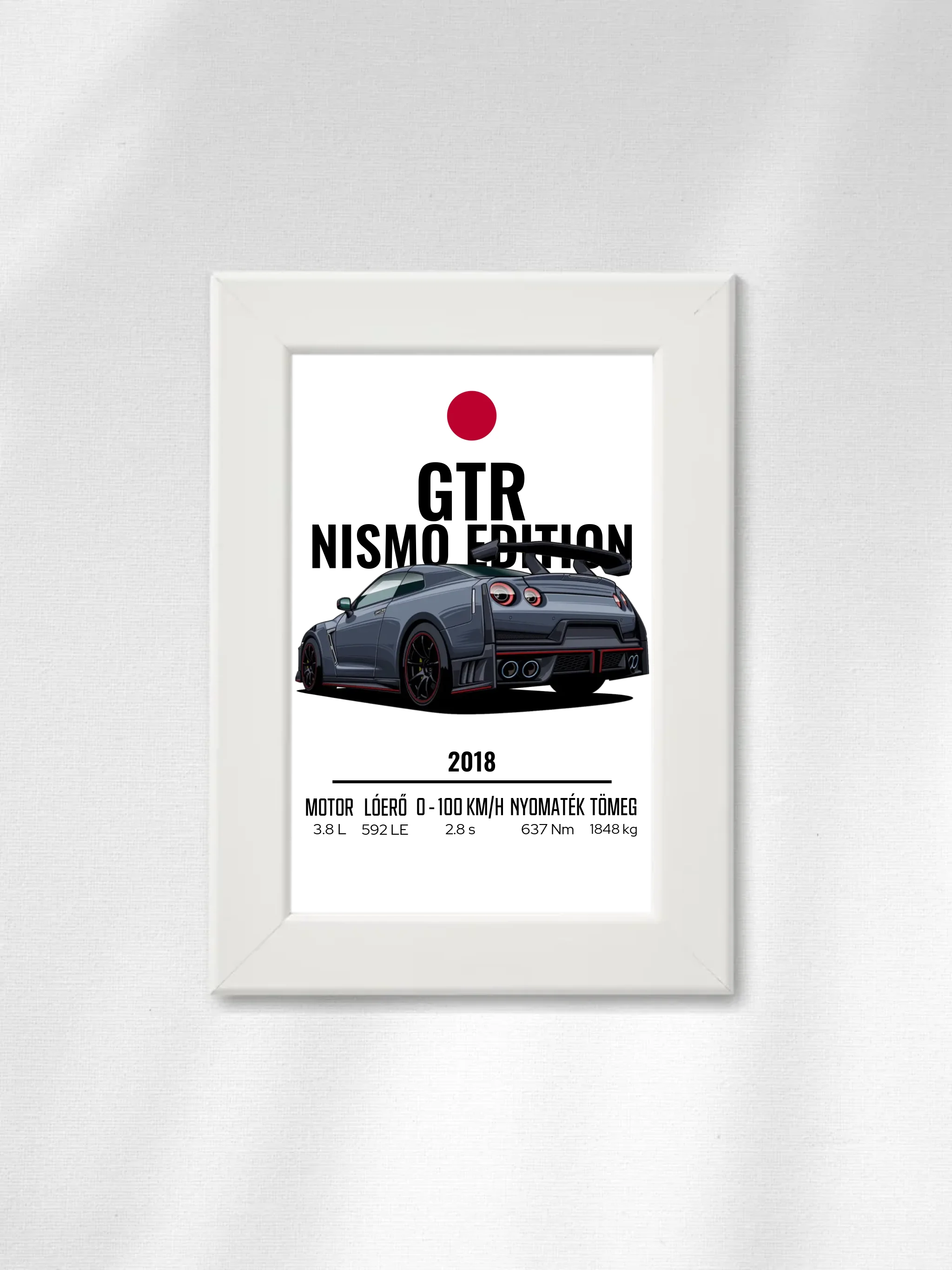 Autó illusztráció - GTR Nismo Edition 17. - Falikép