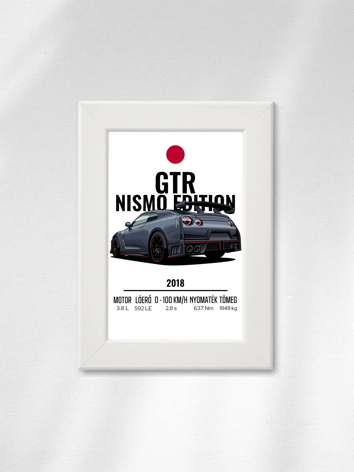 Autó illusztráció - GTR Nismo Edition 17. - Falikép