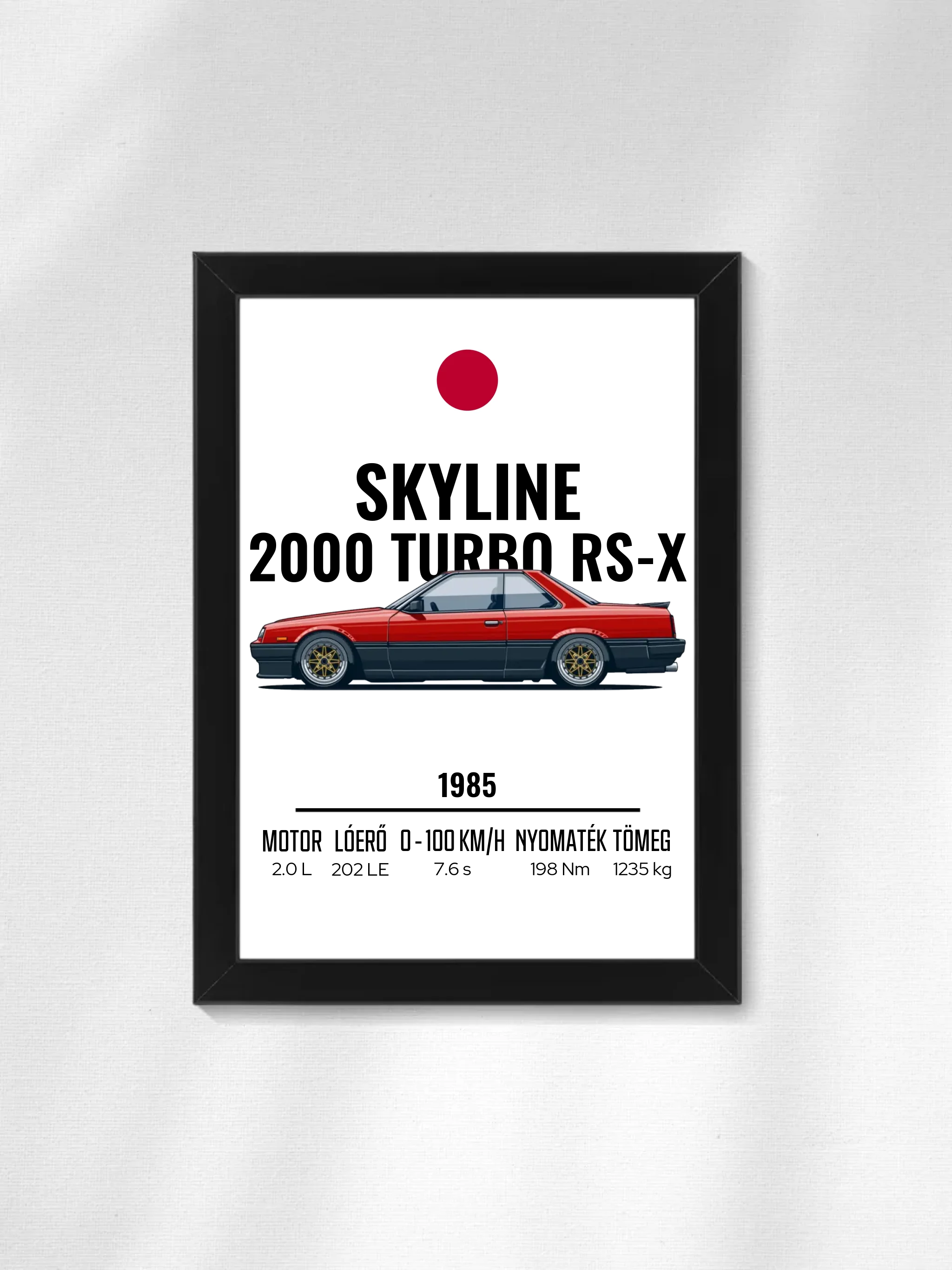 Autó illusztráció - Skyline 2000 Turbo RS-X 15. - Falikép