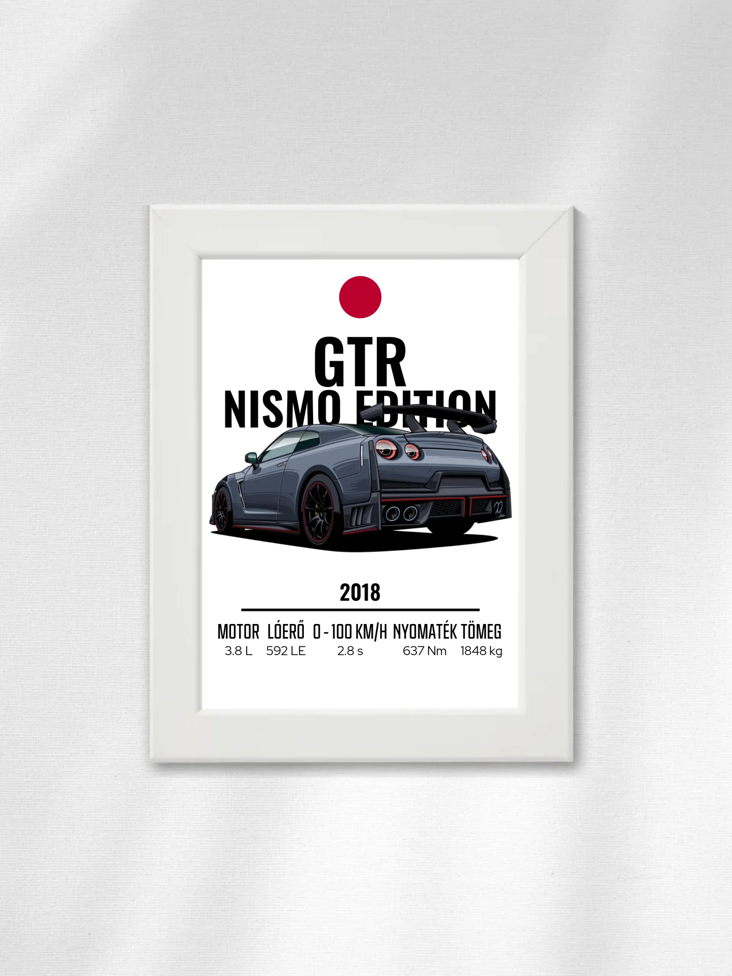 Autó illusztráció - GTR Nismo Edition 17. - Falikép