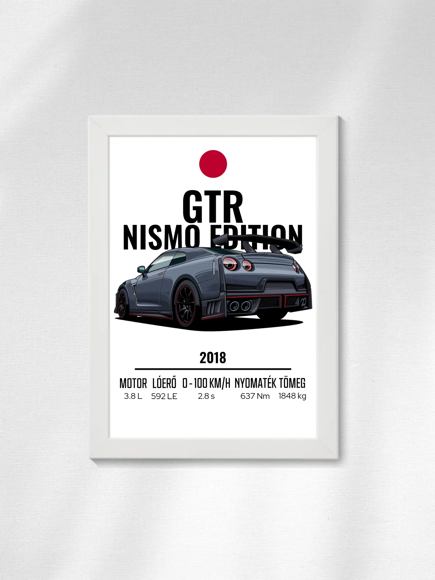 Autó illusztráció - GTR Nismo Edition 17. - Falikép