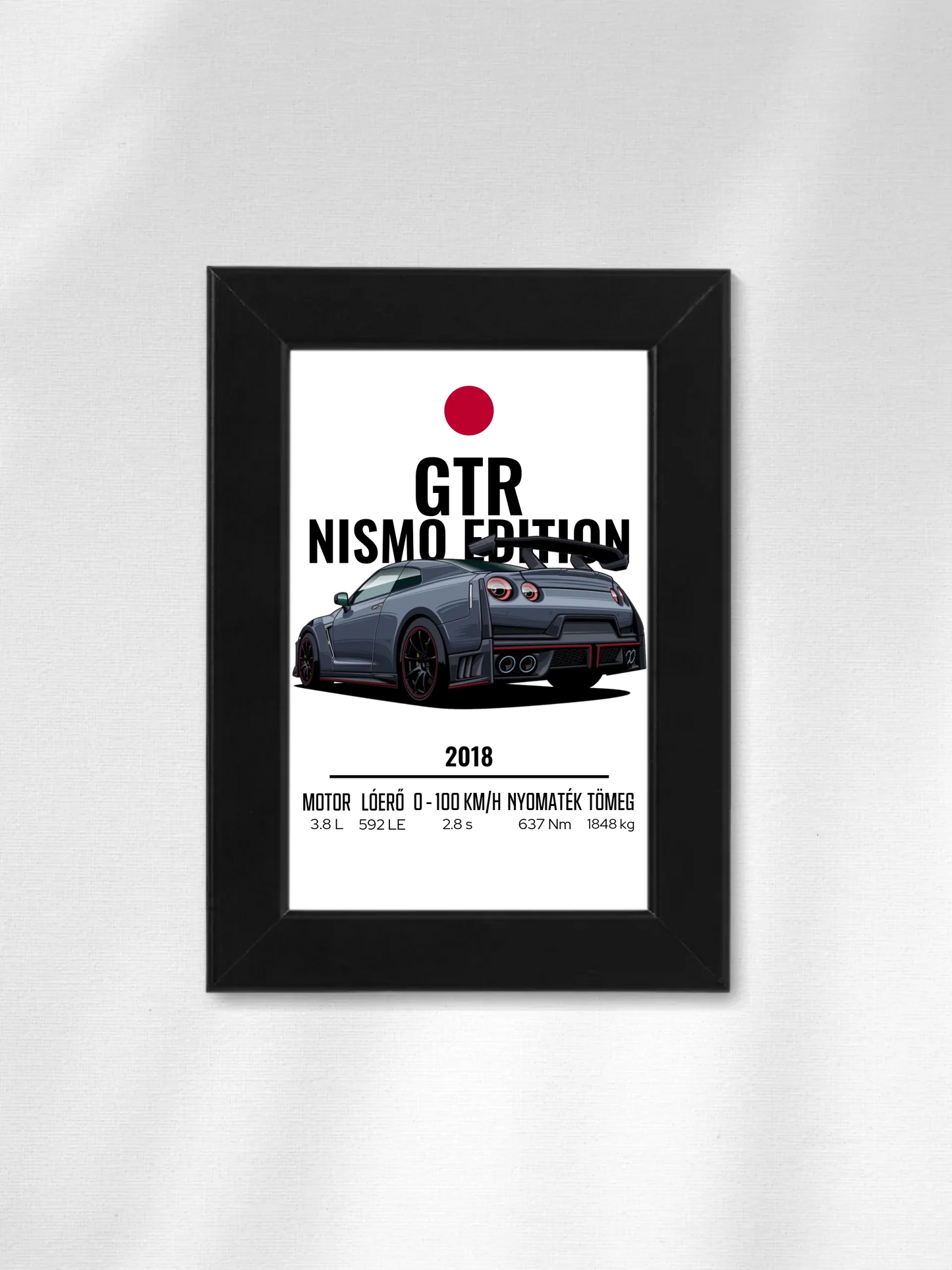 Autó illusztráció - GTR Nismo Edition 17. - Falikép