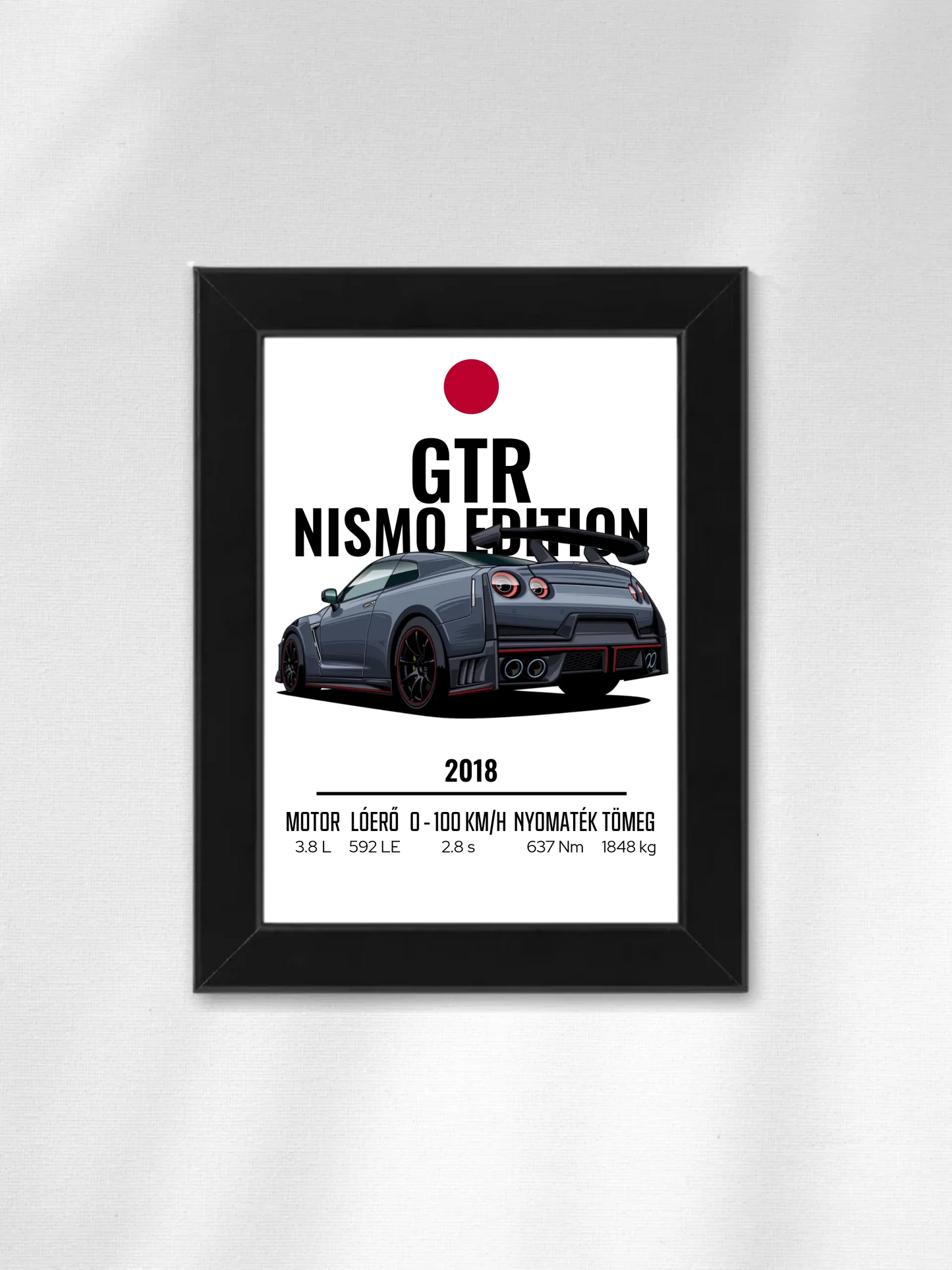 Autó illusztráció - GTR Nismo Edition 17. - Falikép