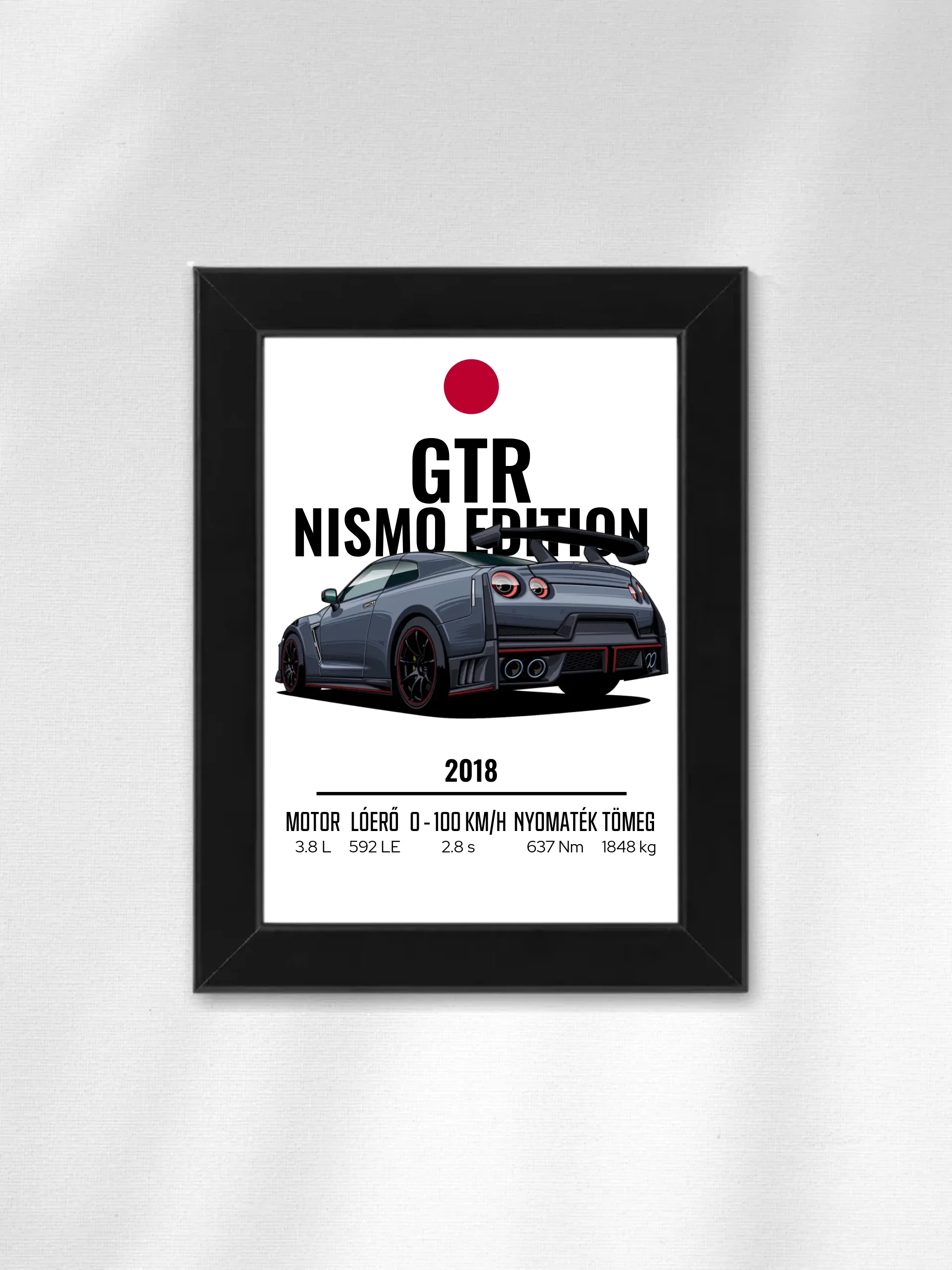 Autó illusztráció - GTR Nismo Edition 17. - Falikép