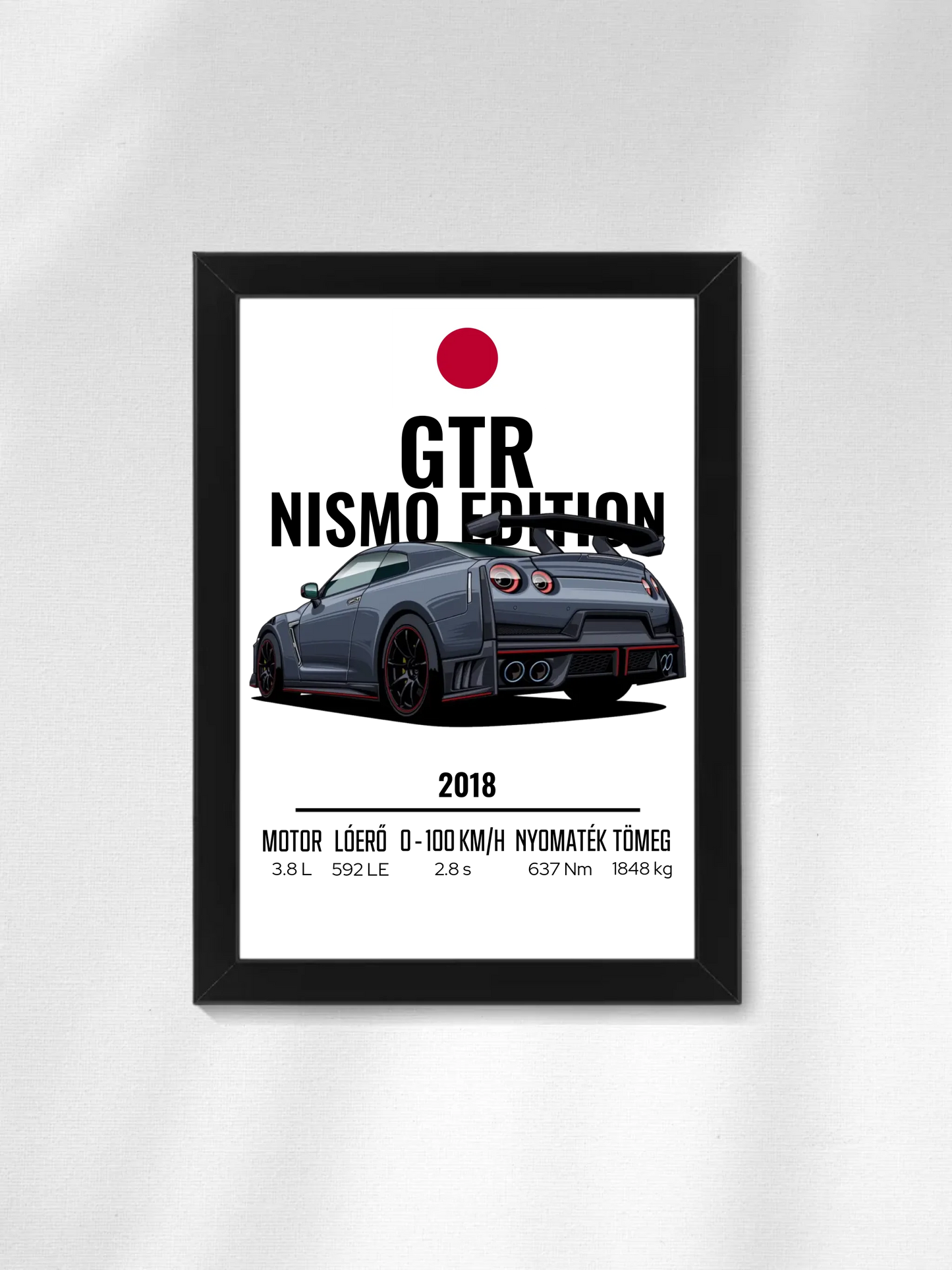 Autó illusztráció - GTR Nismo Edition 17. - Falikép