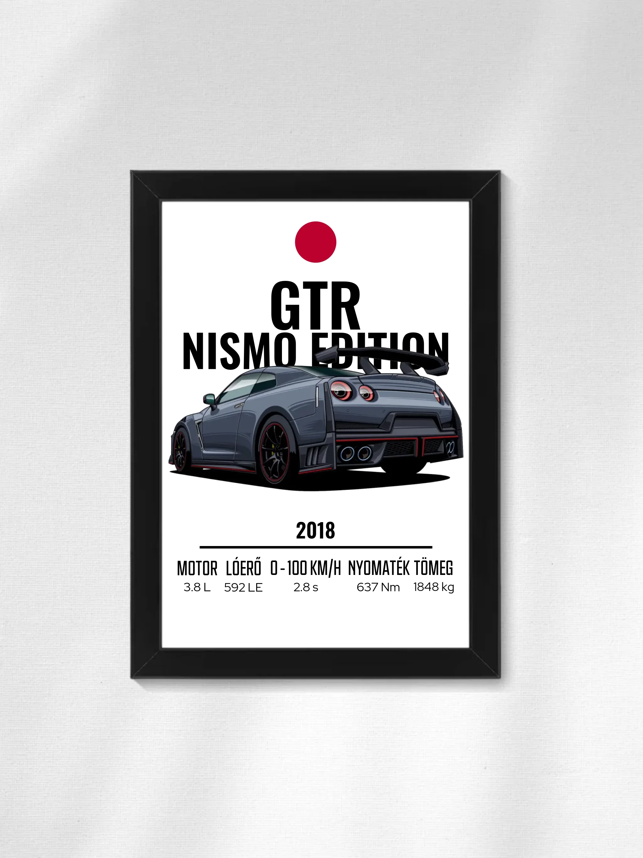 Autó illusztráció - GTR Nismo Edition 17. - Falikép