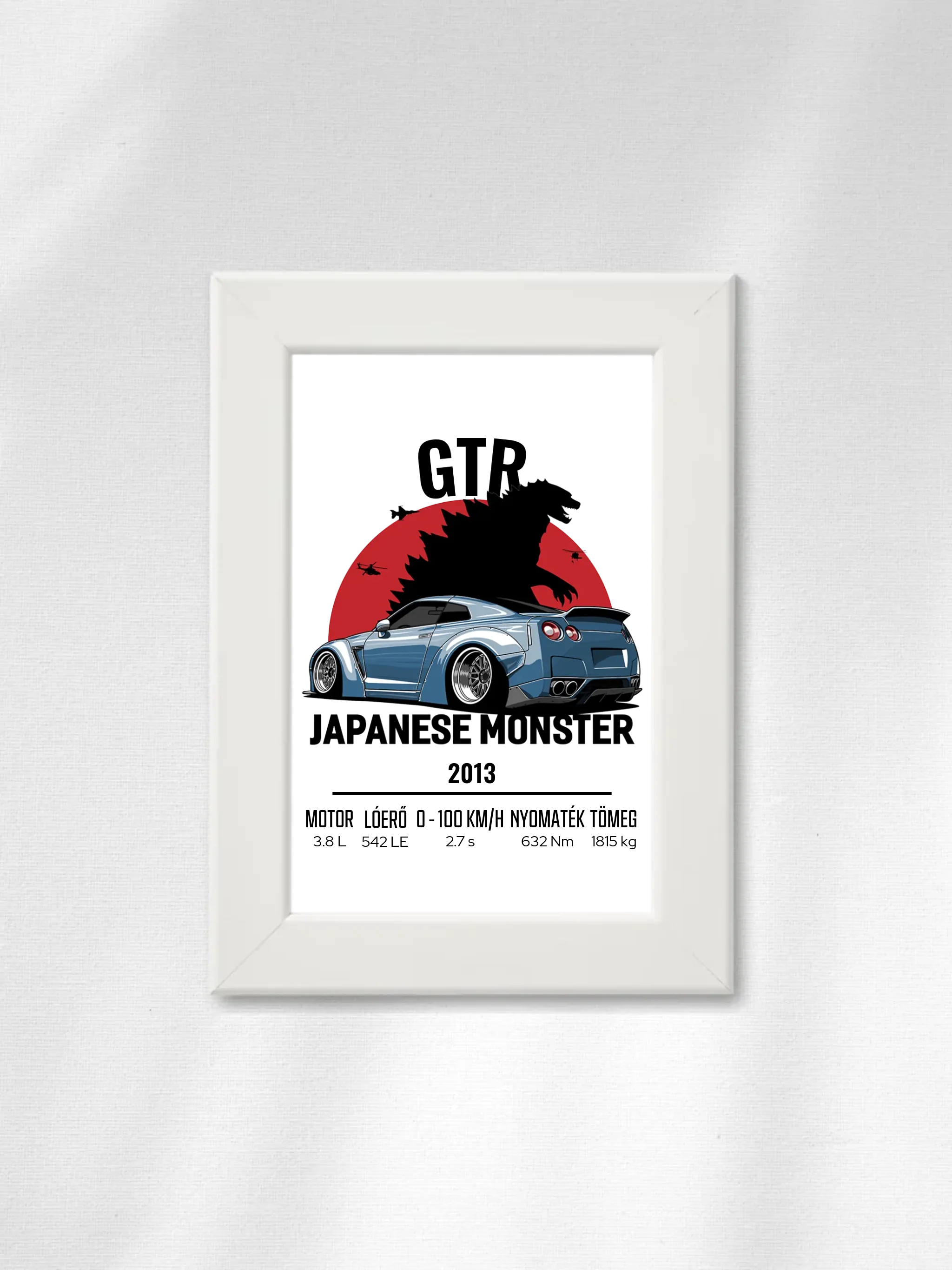 Autó illusztráció - GTR 22. - Falikép