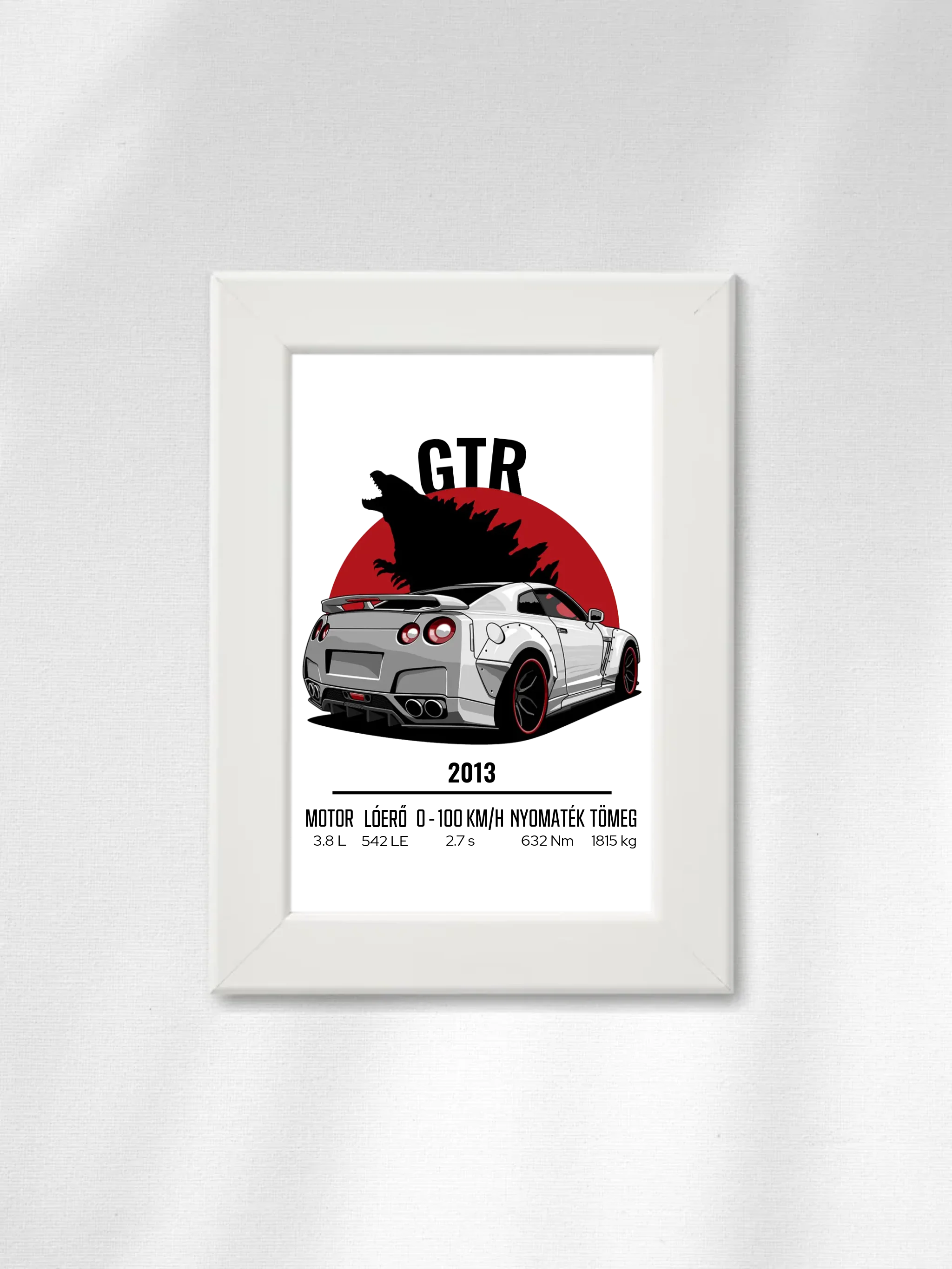Autó illusztráció - GTR 23. - Falikép
