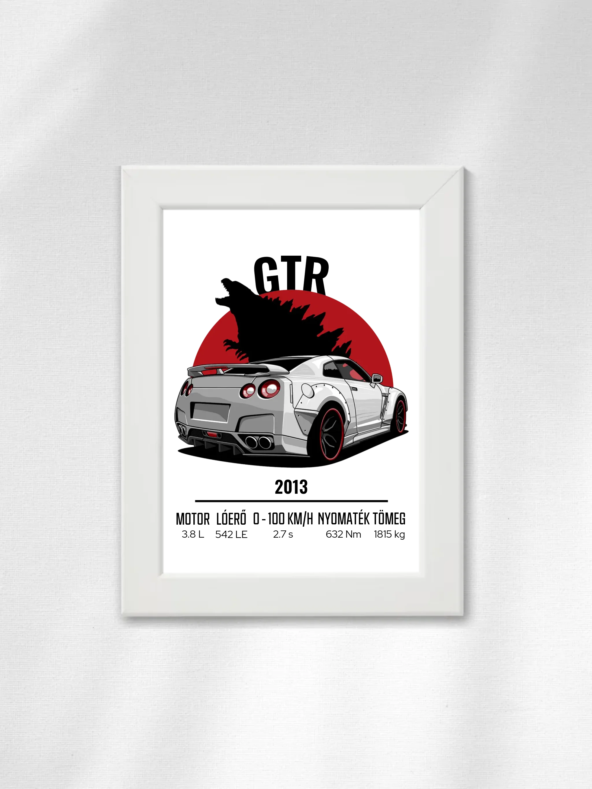 Autó illusztráció - GTR 23. - Falikép