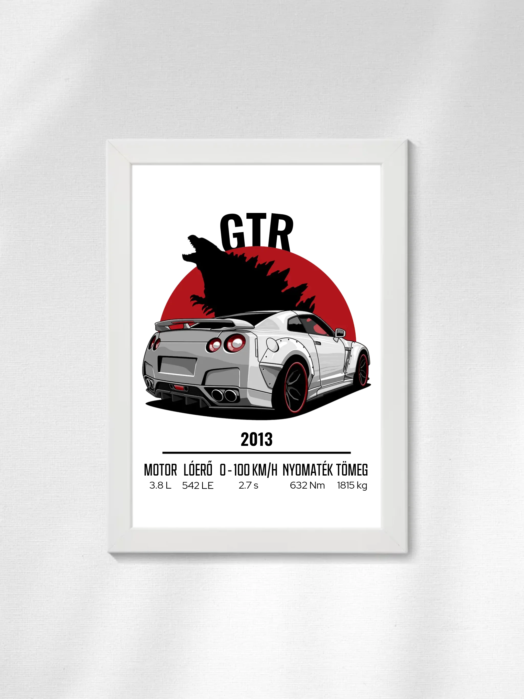 Autó illusztráció - GTR 23. - Falikép