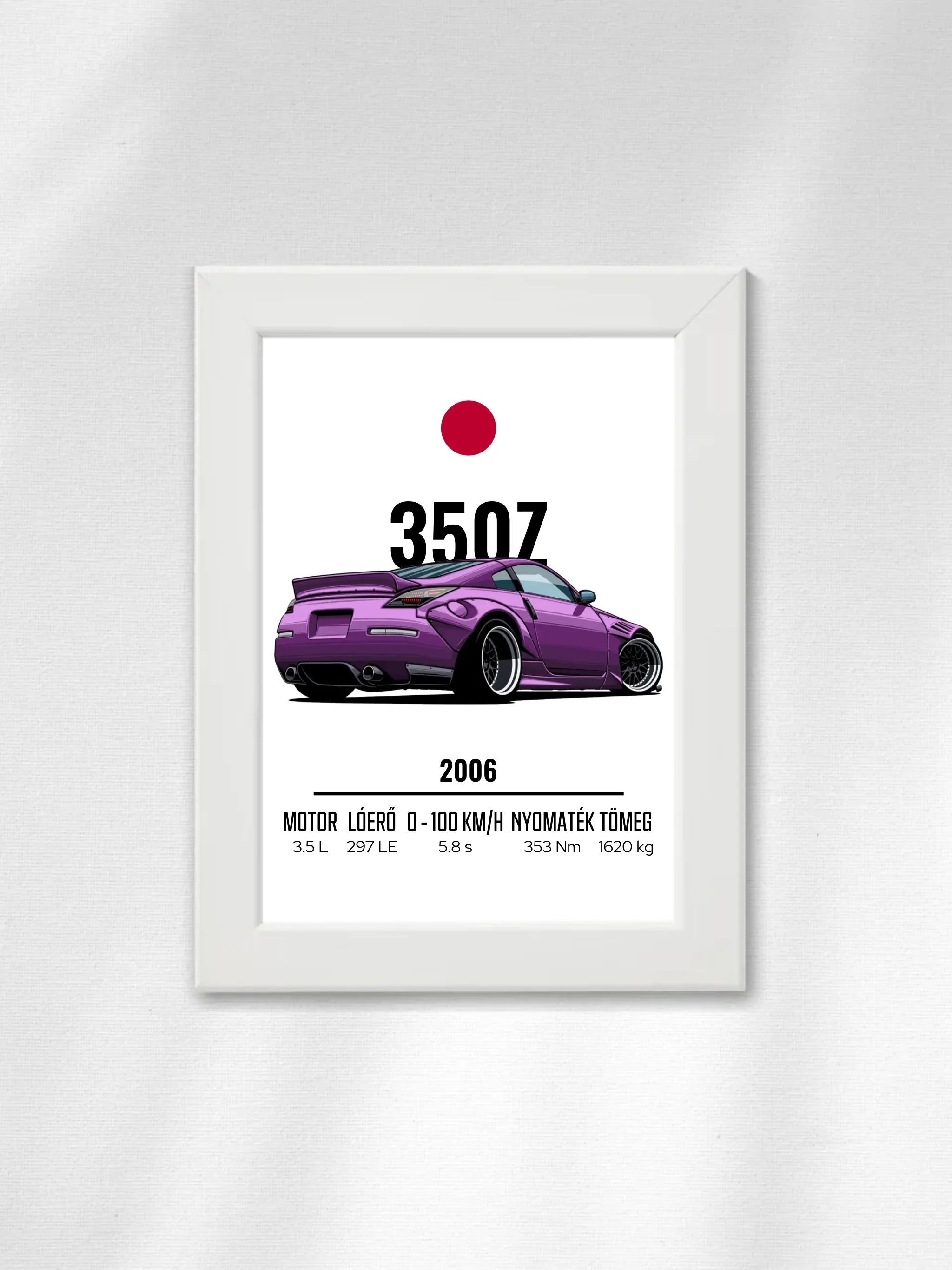 Autó illusztráció - 350Z 25. - Falikép