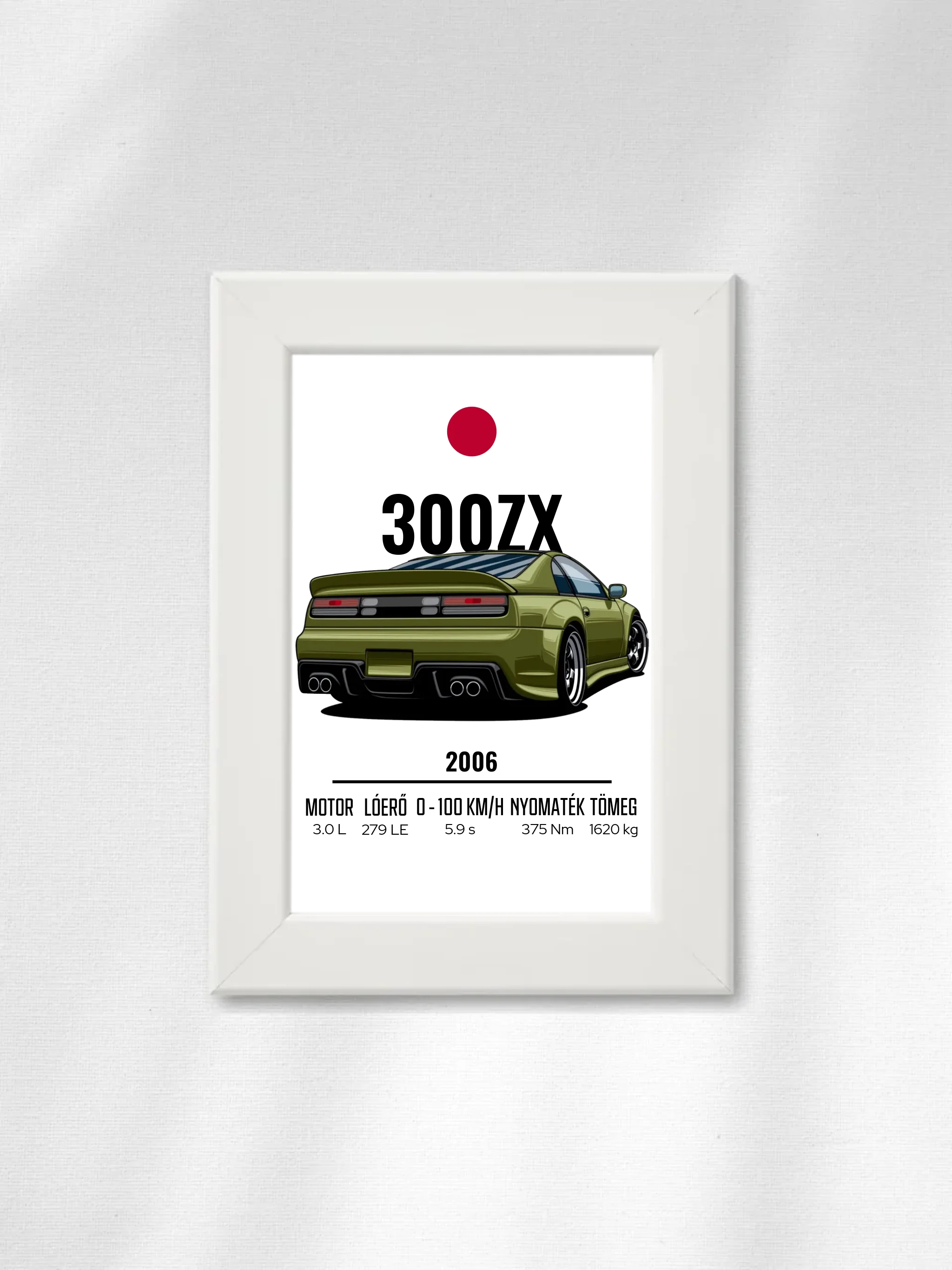 Autó illusztráció - 300ZX 26. - Falikép