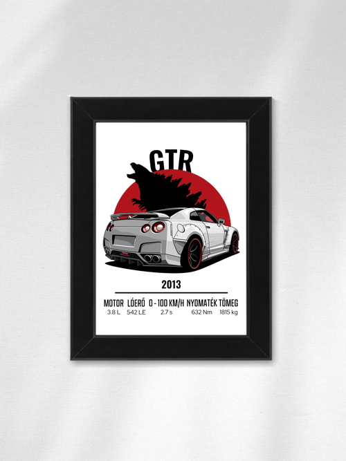 Autó illusztráció - GTR 23. - Falikép