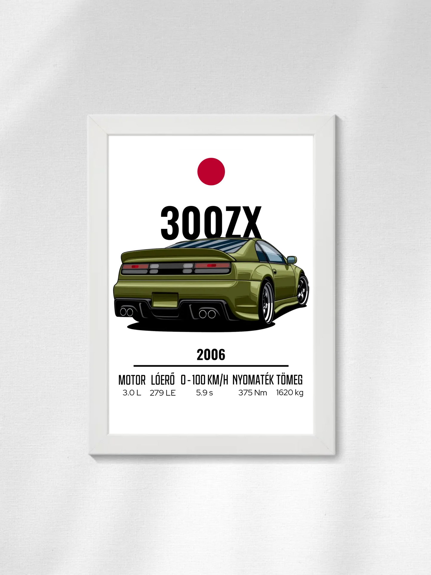 Autó illusztráció - 300ZX 26. - Falikép