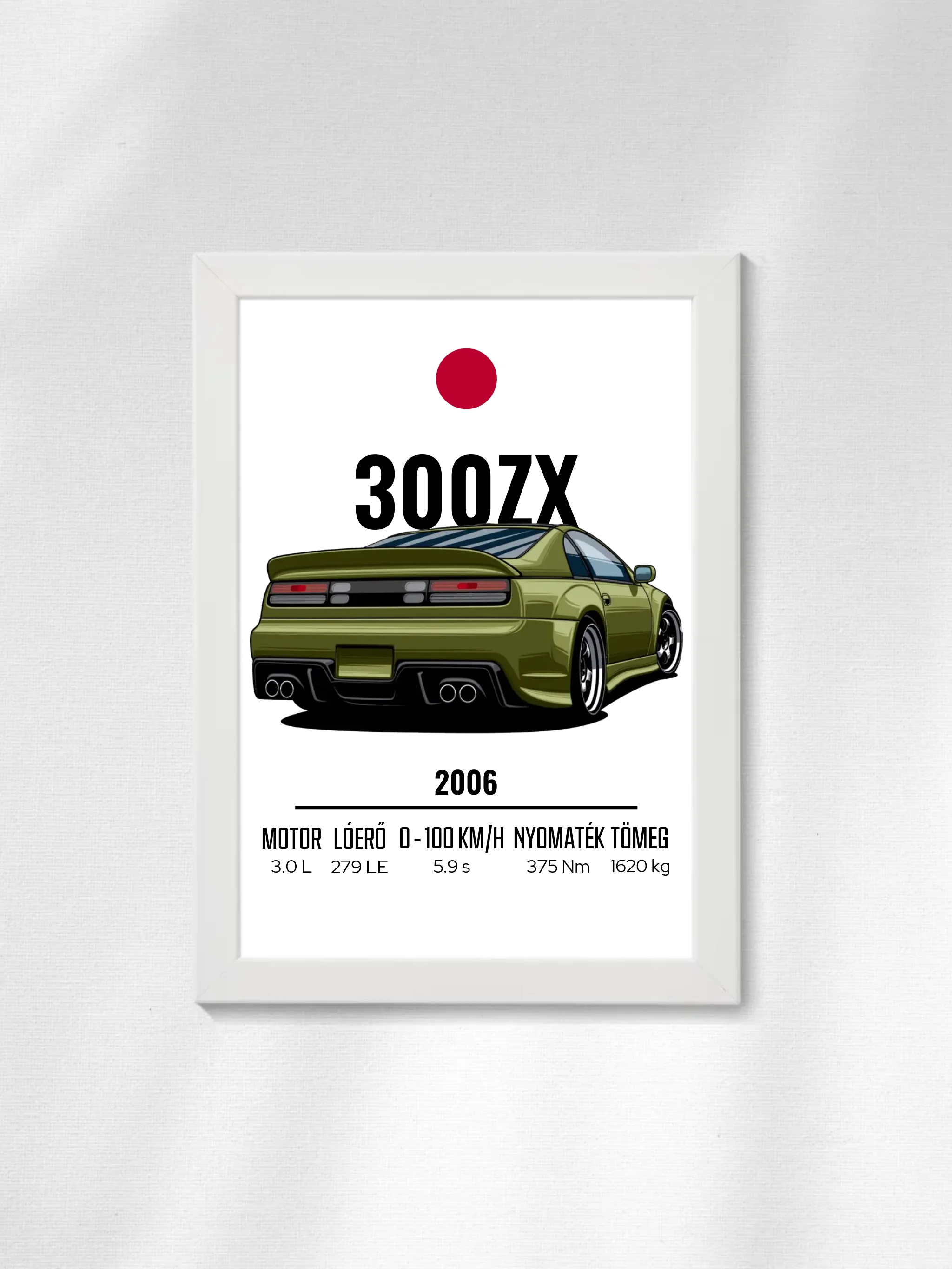 Autó illusztráció - 300ZX 26. - Falikép
