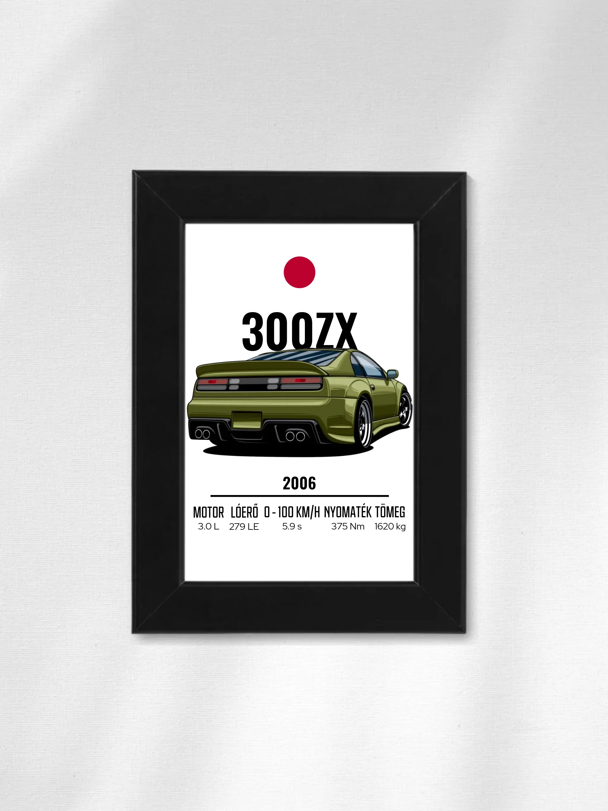 Autó illusztráció - 300ZX 26. - Falikép