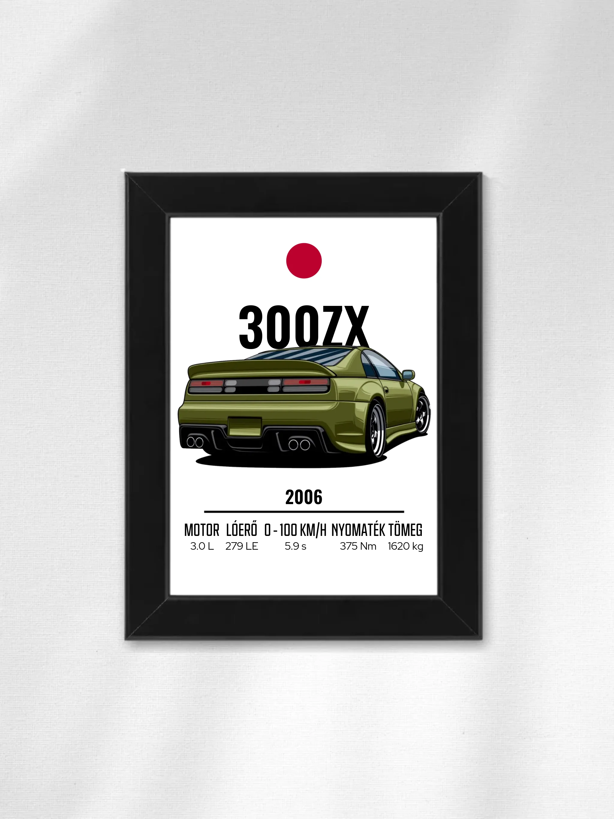 Autó illusztráció - 300ZX 26. - Falikép