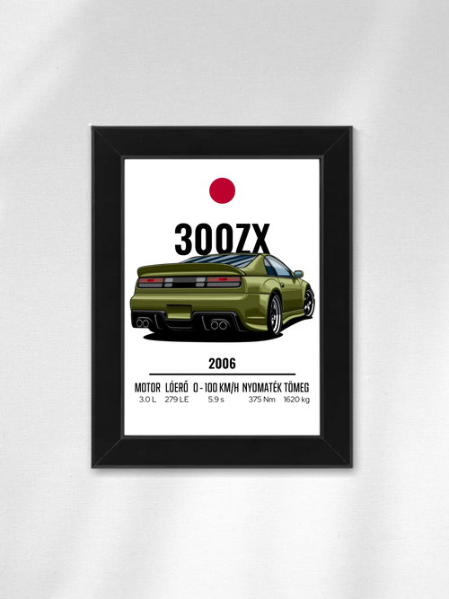 Autó illusztráció - 300ZX 26. - Falikép