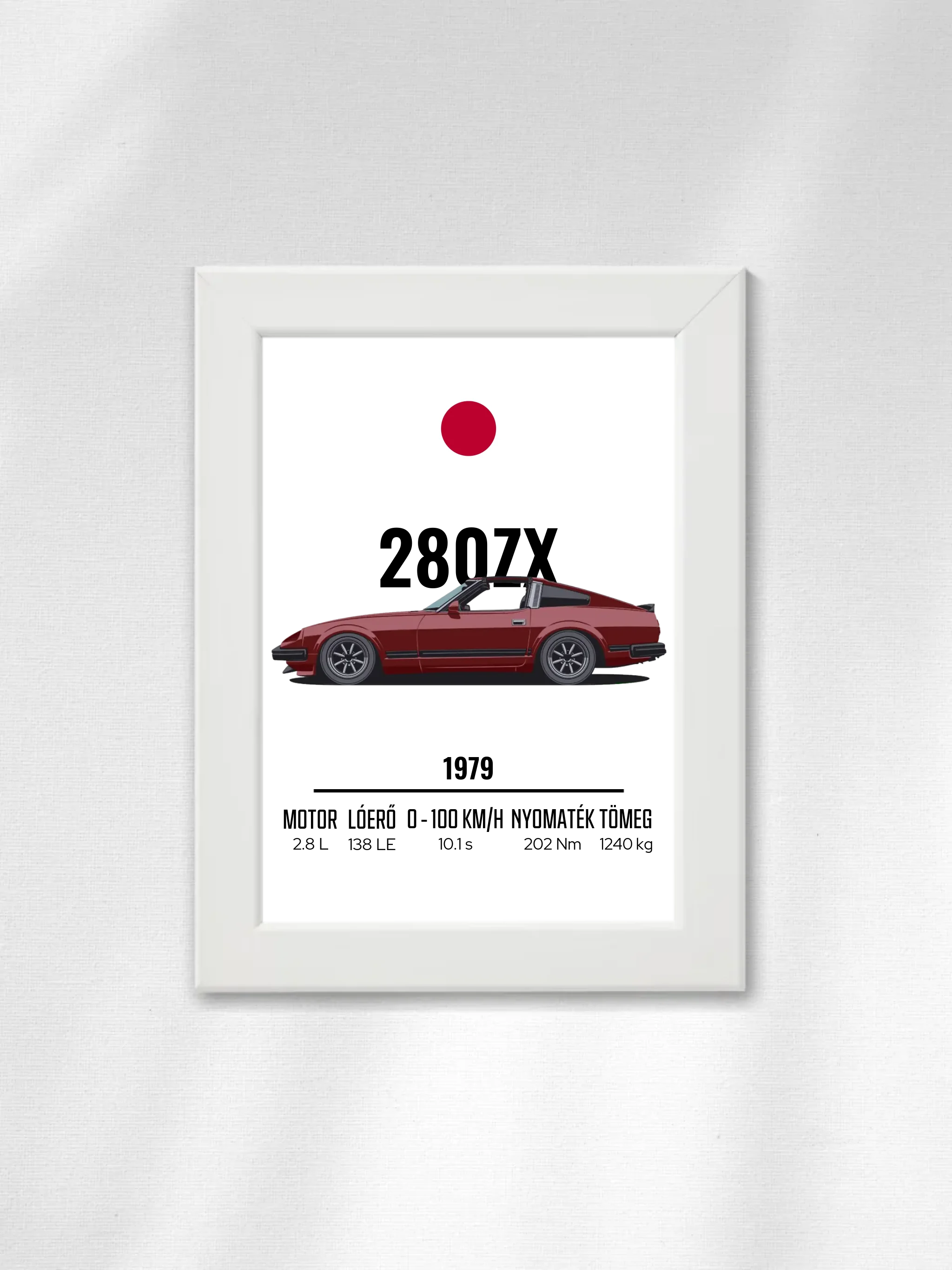 Autó illusztráció - 280ZX 35. - Falikép