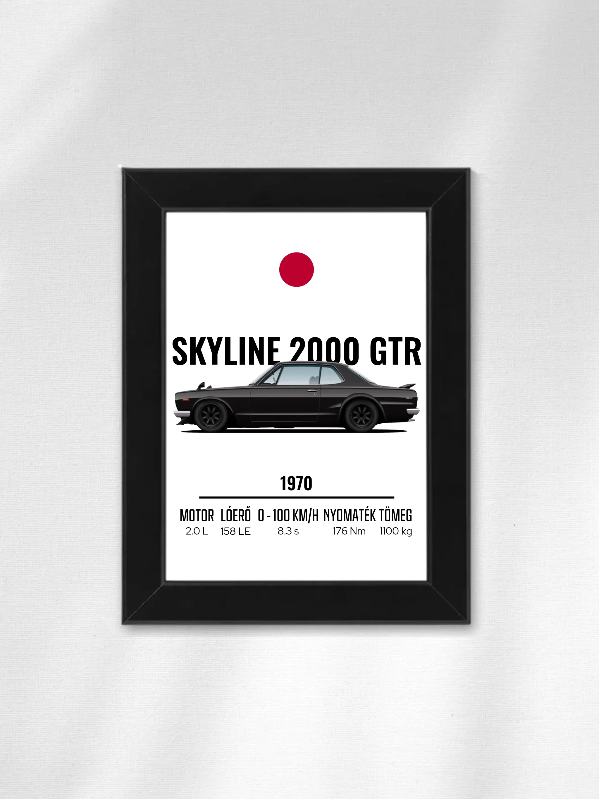 Autó illusztráció - Skyline 2000 GTR 36. - Falikép